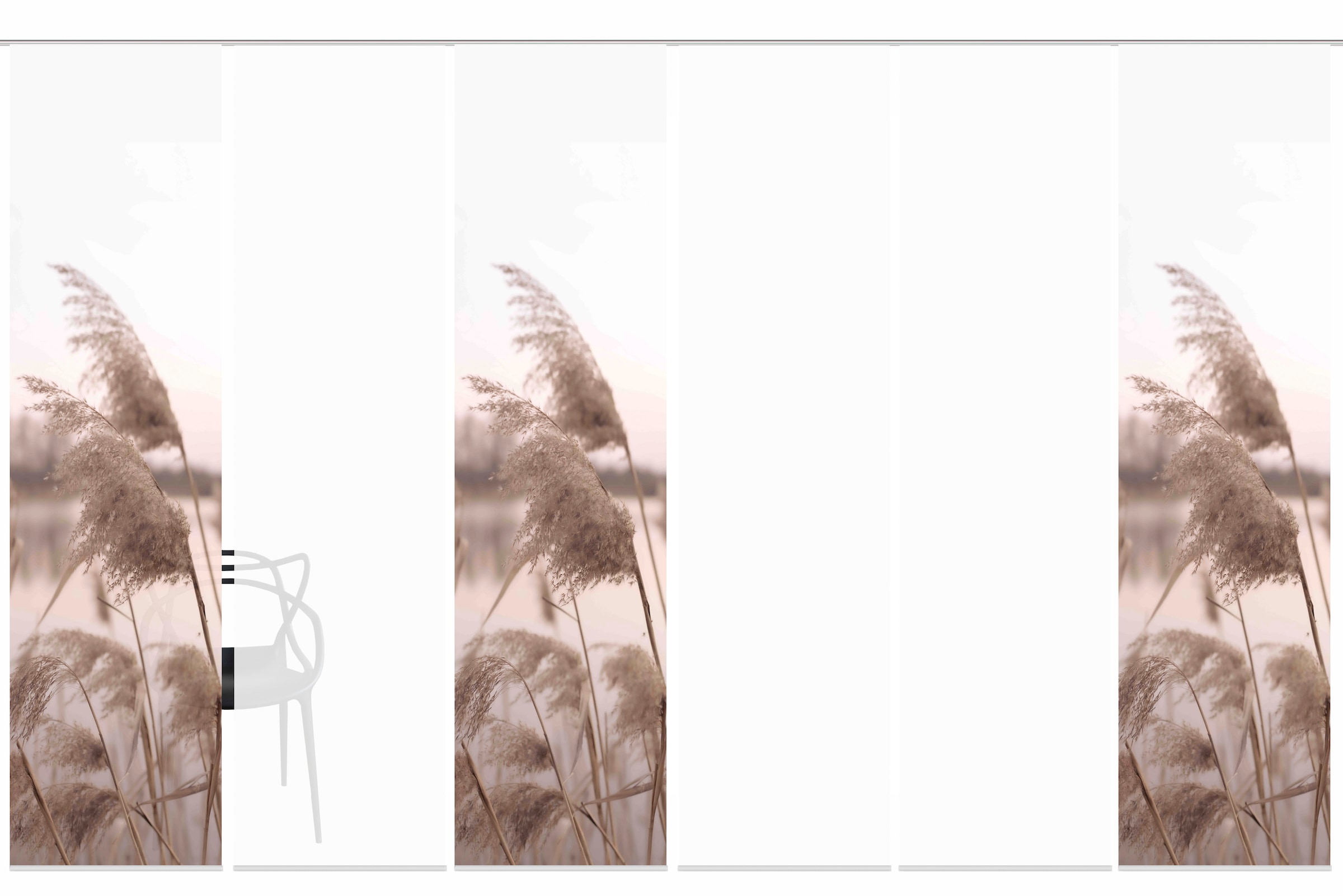 HOME WOHNIDEEN Schiebegardine »TRAWY« Paneelwagen 6 Stk. tlg. Schiebevorhang Digi 6er Set TRAWY