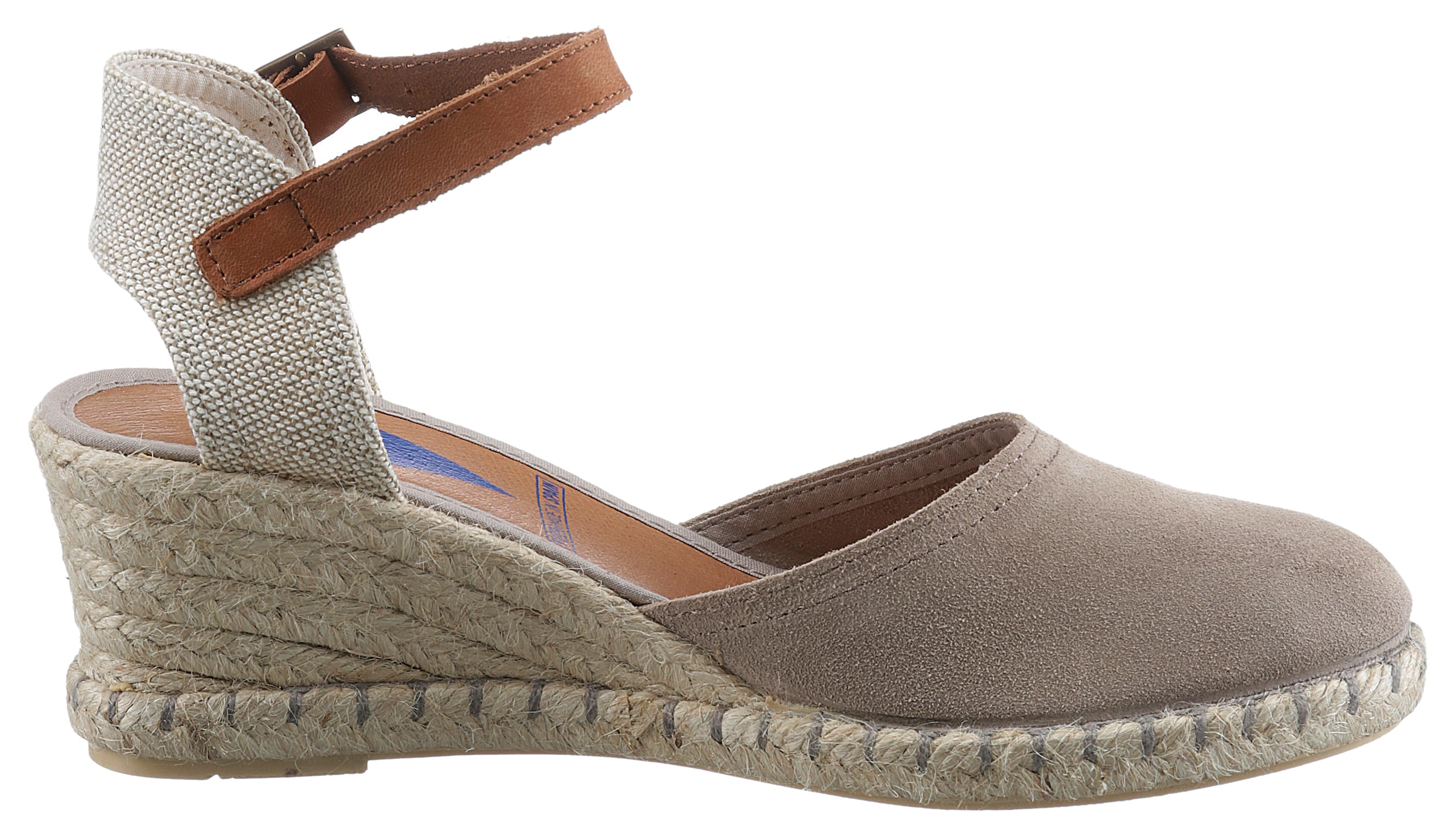 VERBENAS Sandalette »MALENA SERRAJE«, Sommerschuh, Riemchensandale, Urlaubschuh mit Keilabsatz