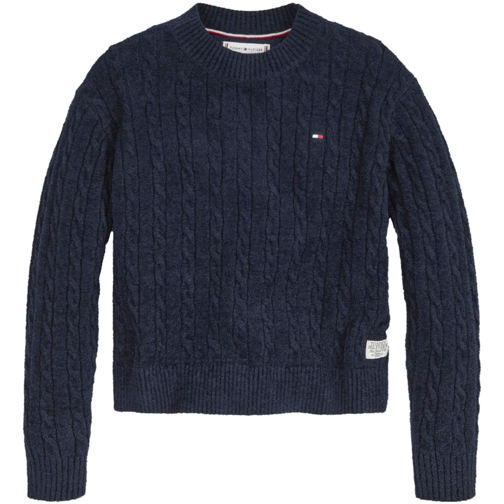 Tommy Hilfiger Strickpullover »CHENILLE CABLE SWEATER«