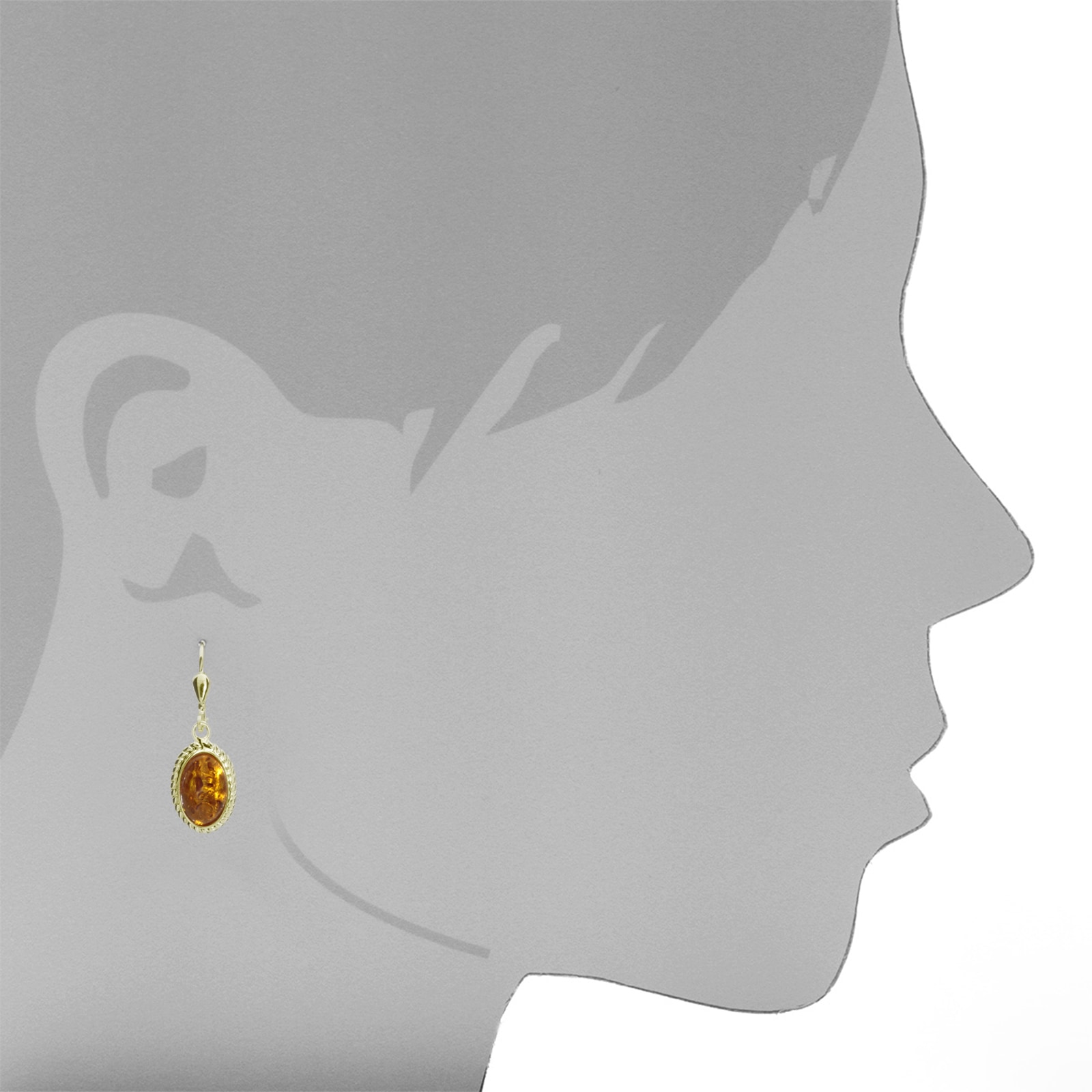 OSTSEE-SCHMUCK Paar Ohrhänger »- Julie - Gold 585/000 - Bernstein«