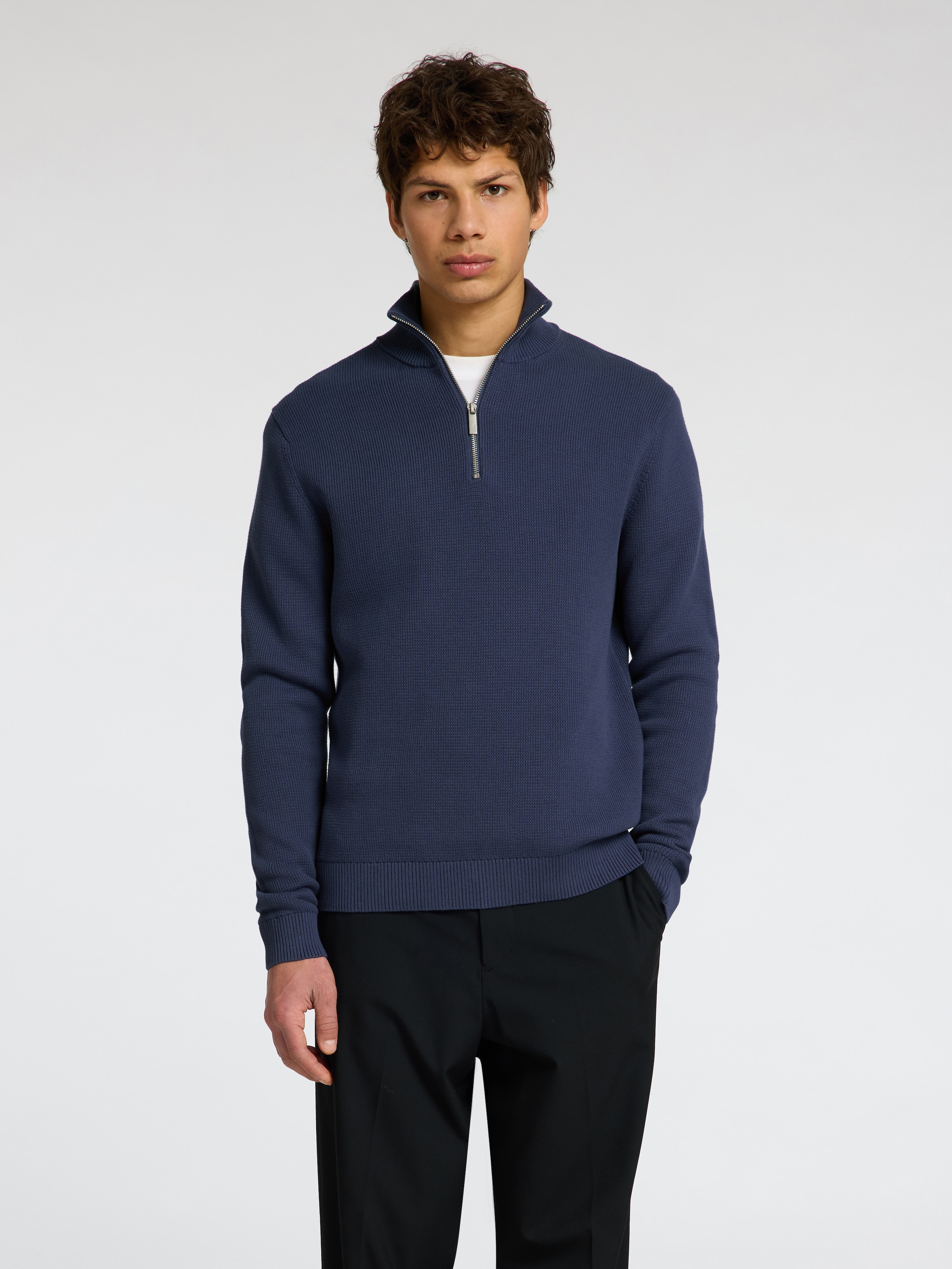 SELECTED HOMME Troyer »SLHDANE LS KNIT STRUCTURE HALF ZIP NOOS«