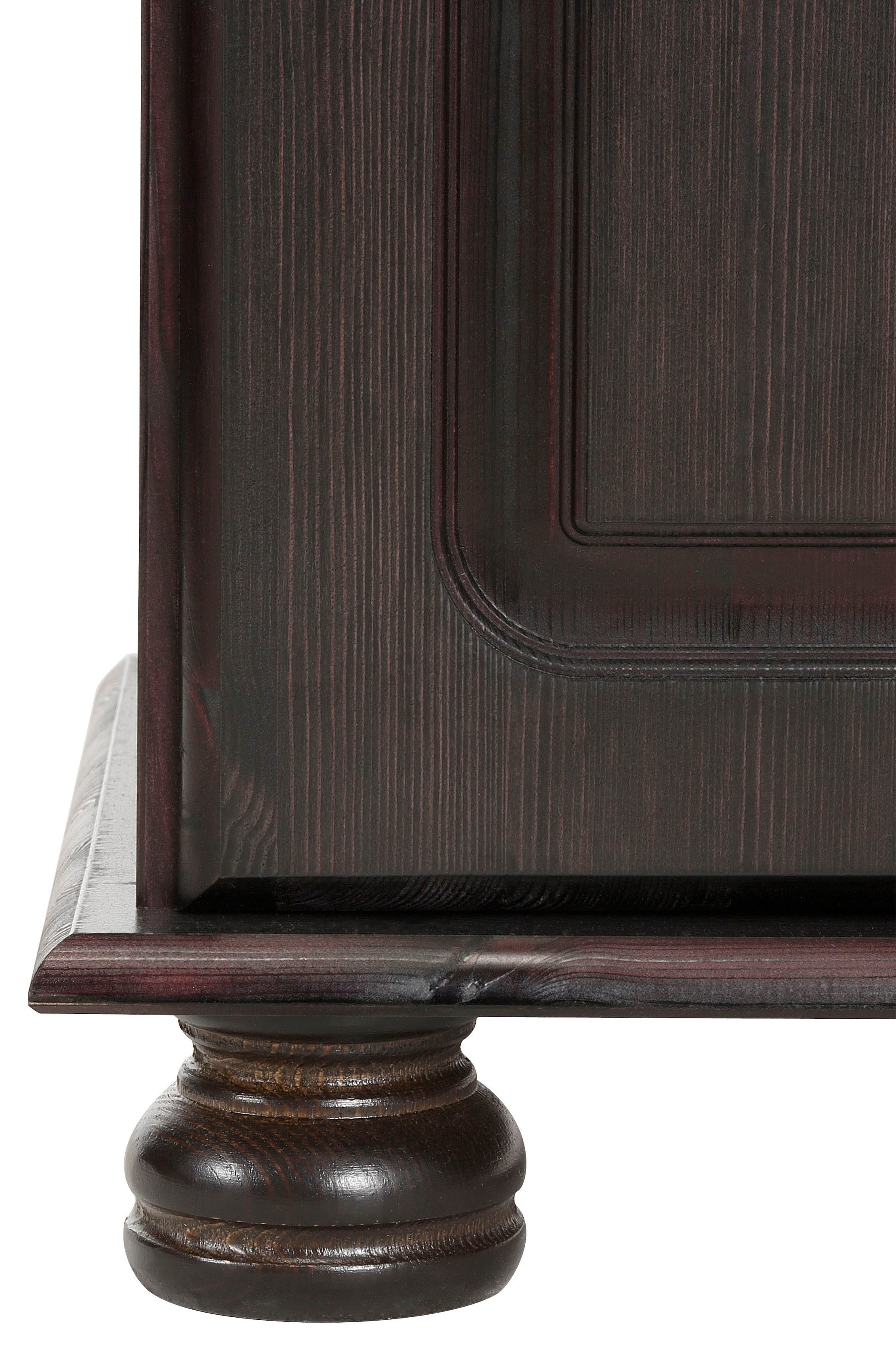 Home affaire Sideboard »Mette«, Kommode mit gefrästen, kugelförmigen Füßen, Breite 80 cm