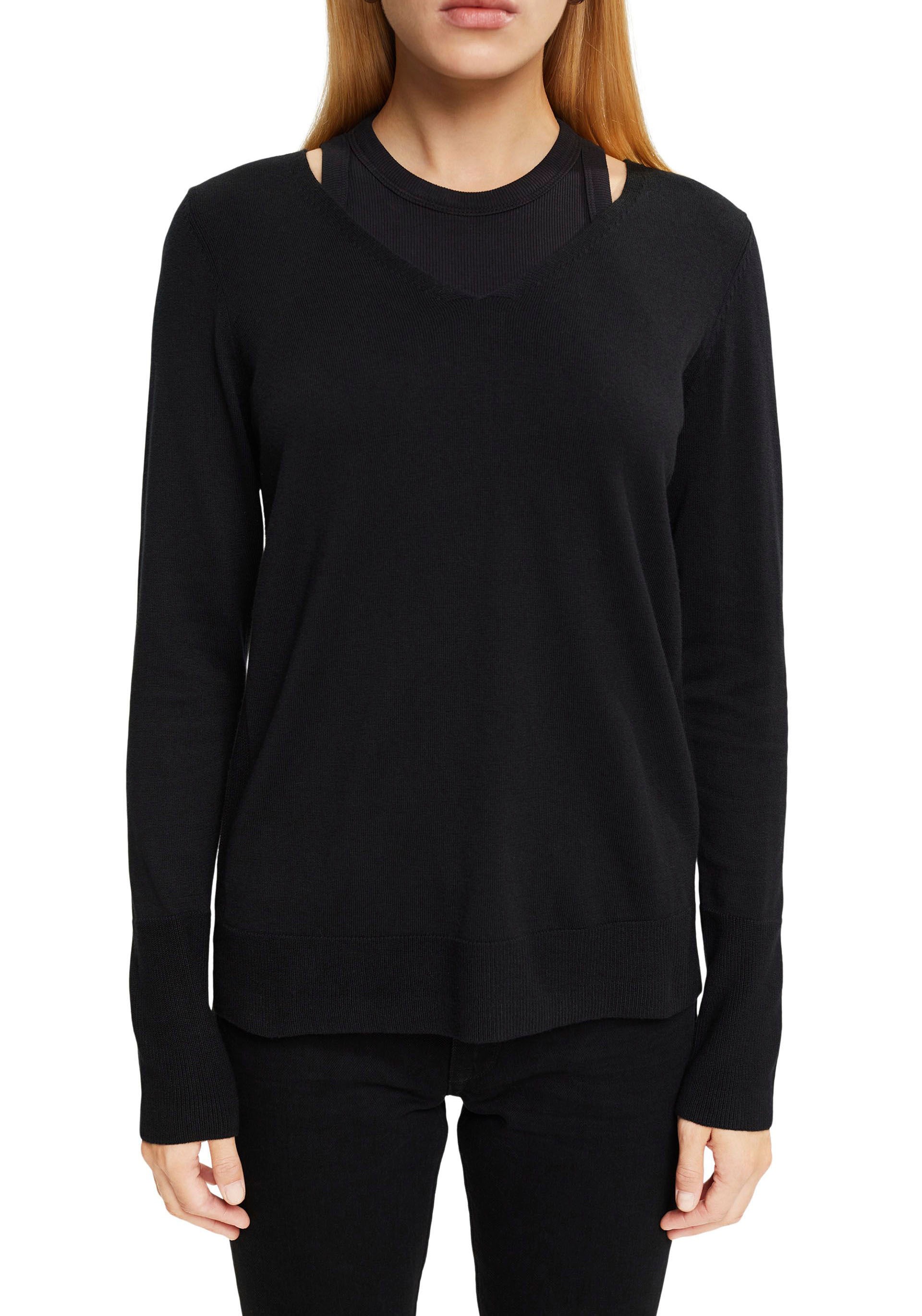 Esprit Strickpullover, mit strukturierten Partien an den Seiten kaufen