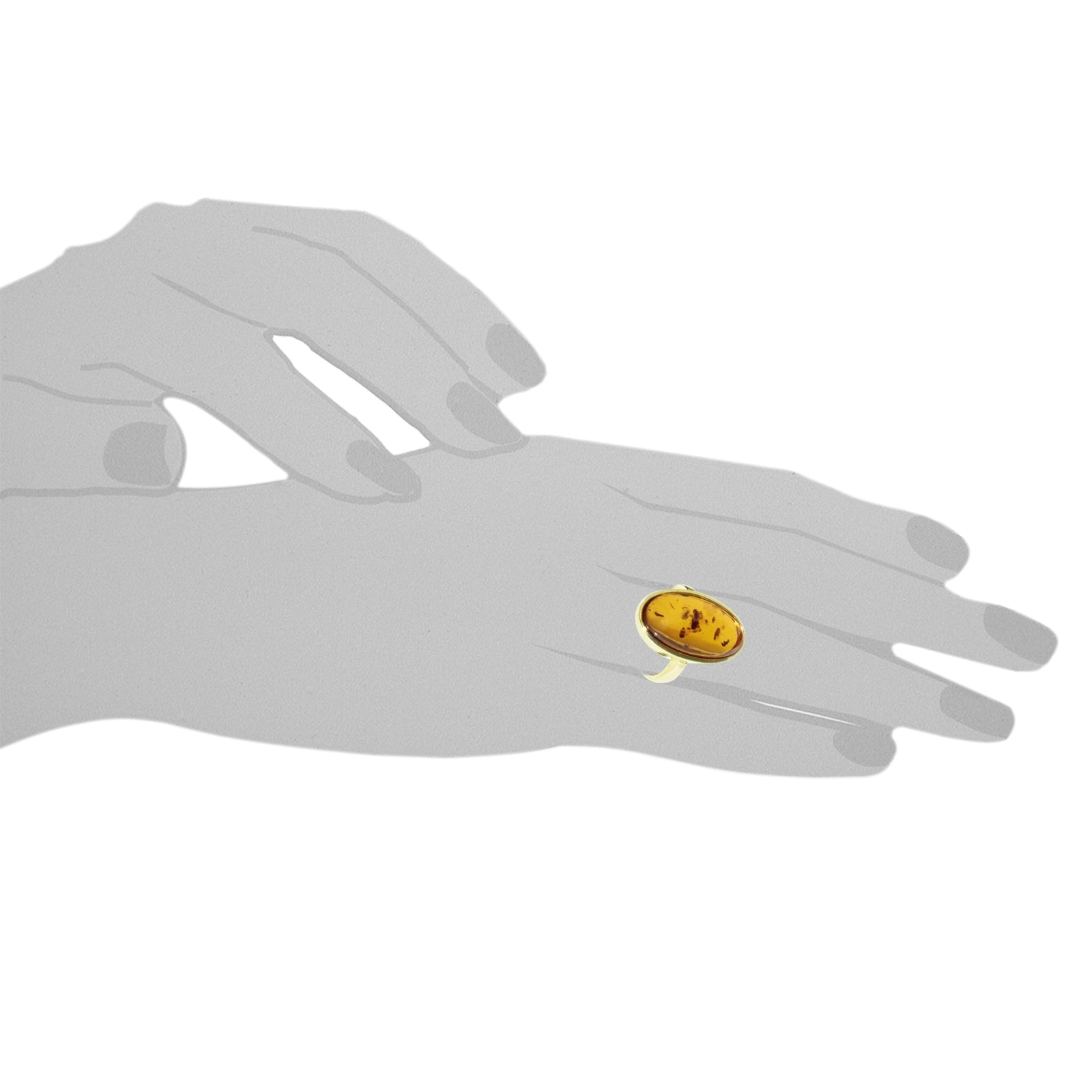 OSTSEE-SCHMUCK Fingerring »- Wibke - Gold 333/000 - Bernstein«