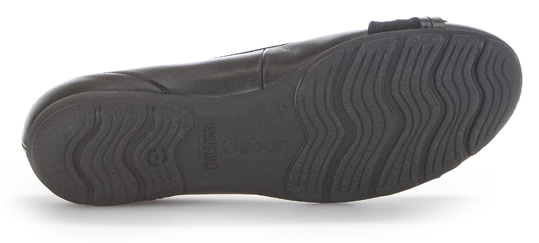 Gabor Ballerina, Flache Schuhe, Slipper mit modischem Zierriegel
