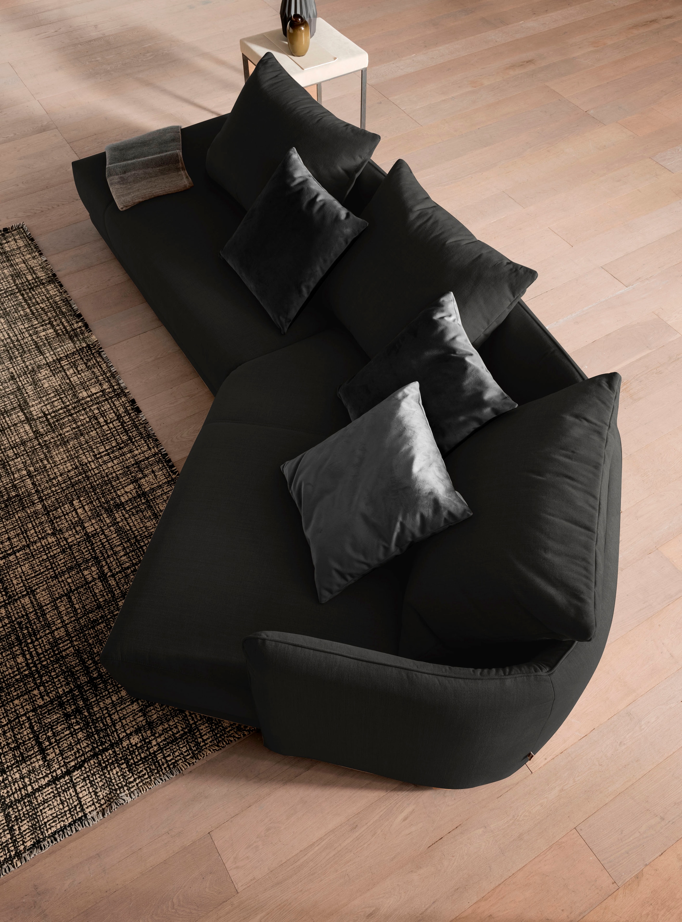 designwerk Ecksofa »New York, extravagantes Designsofa mit tollem Sitzkomfort, L-Form«, mit moderner Rundung im Korpus