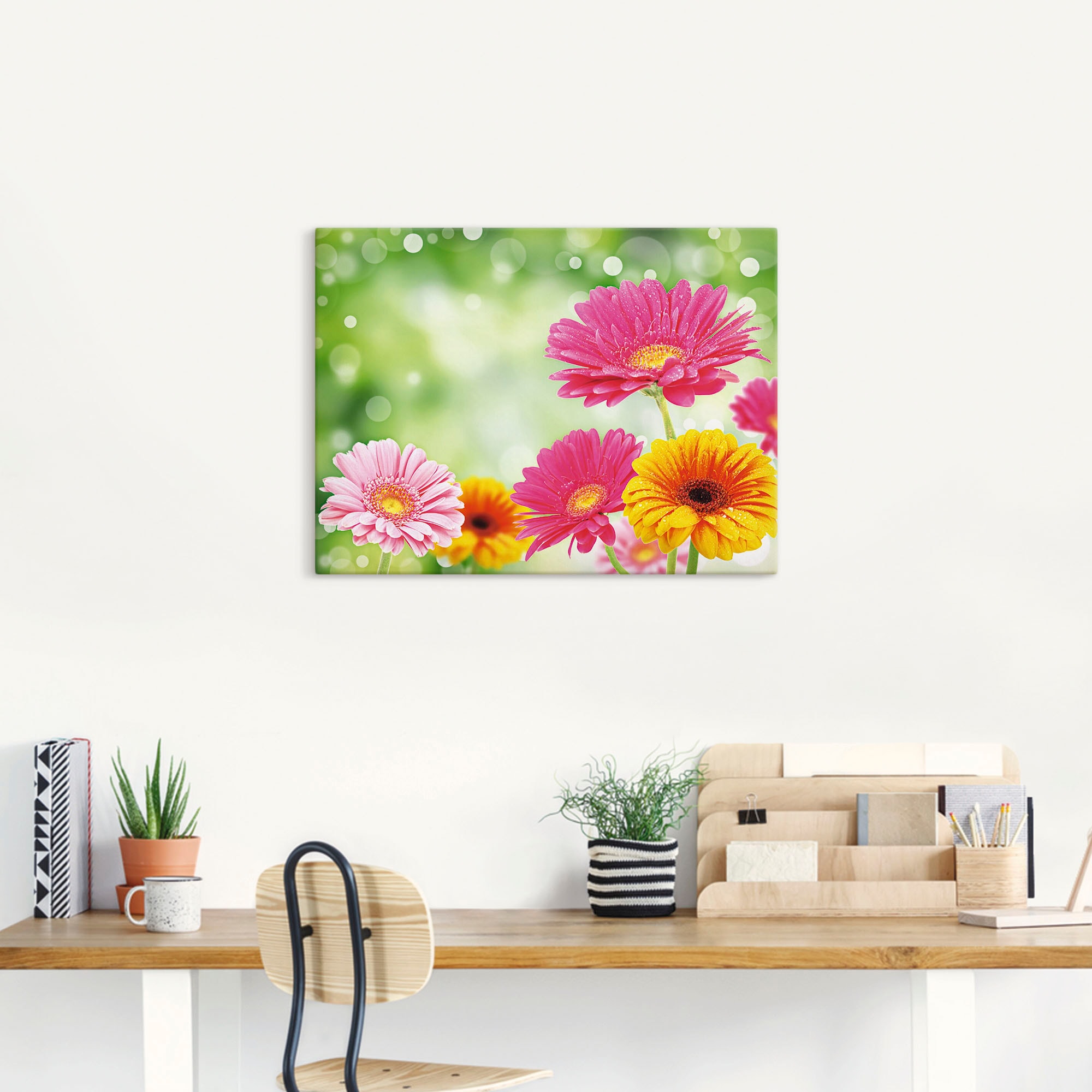 Artland Wandbild »Natürliche Romantik - Gerberas«, Blumen, (1 St.), als Leinwandbild, Poster in verschied. Größen