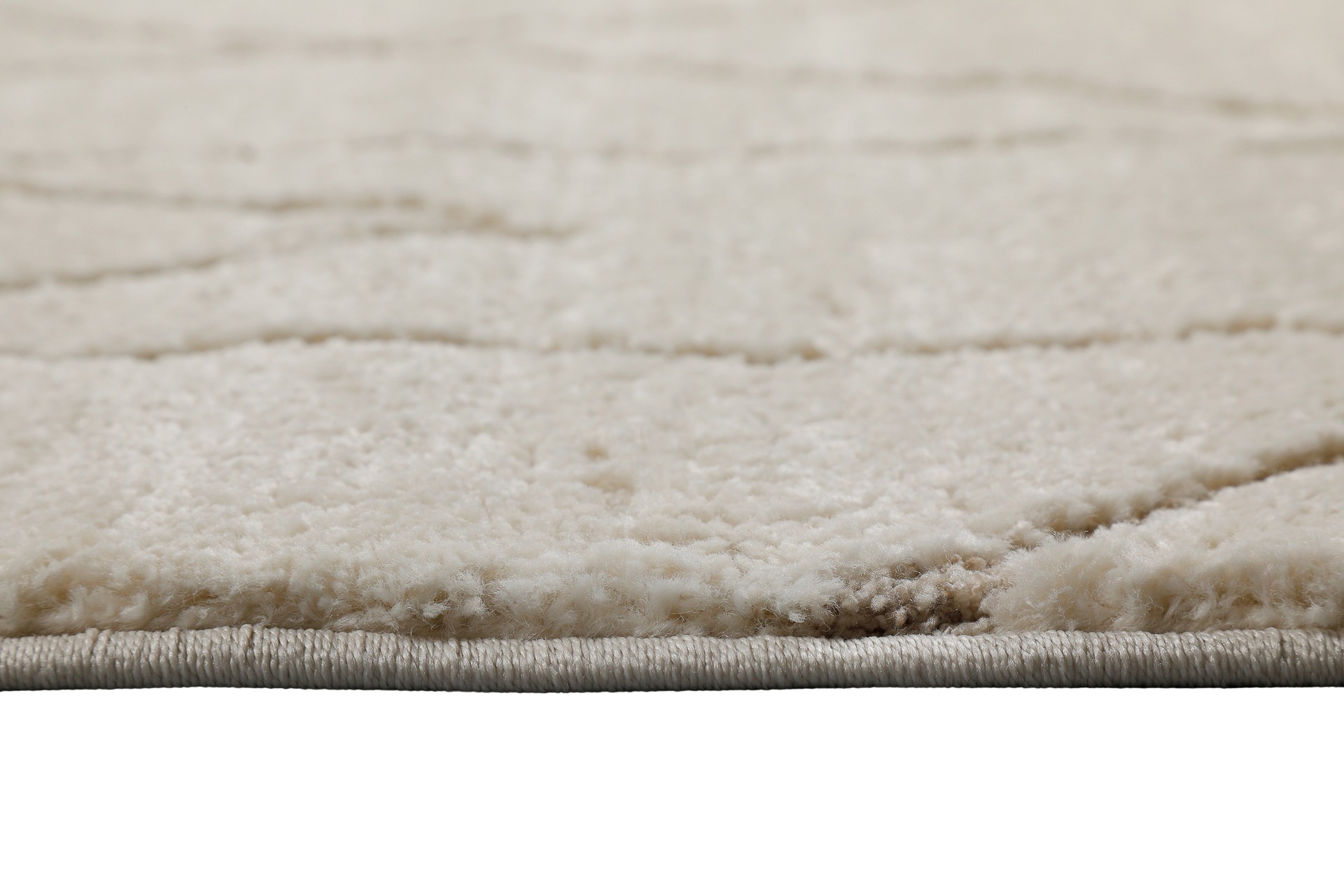 Wecon home Teppich »Pelle« rechteckig 18 mm Höhe Gewebt, Hoch-Tief, pflegeleicht, Rauten Muster, Scandi, Wohnzimmer