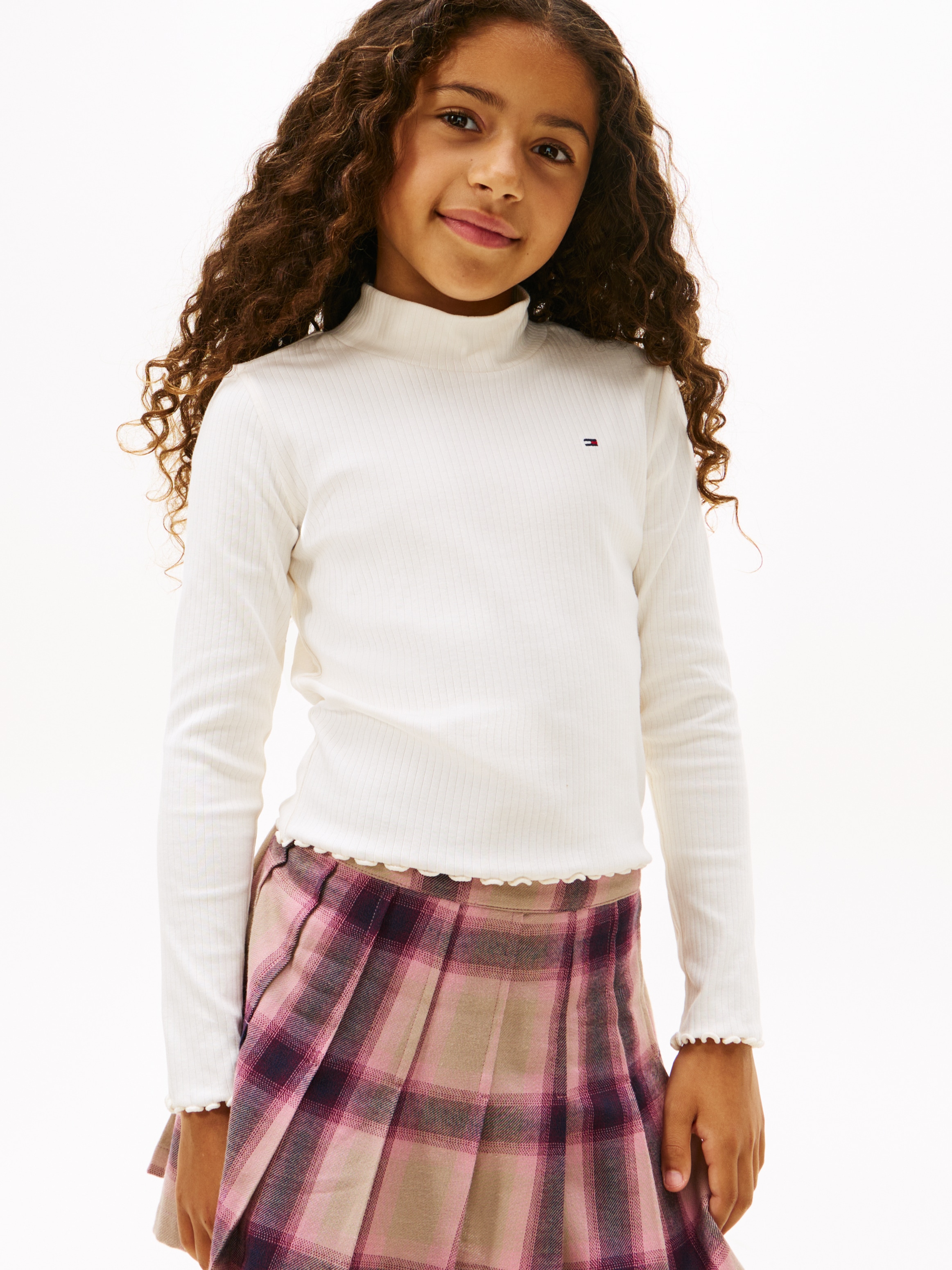 Tommy Hilfiger Langarmshirt »MOCK NECK TOP LS« Kinder bis 16 Jahre