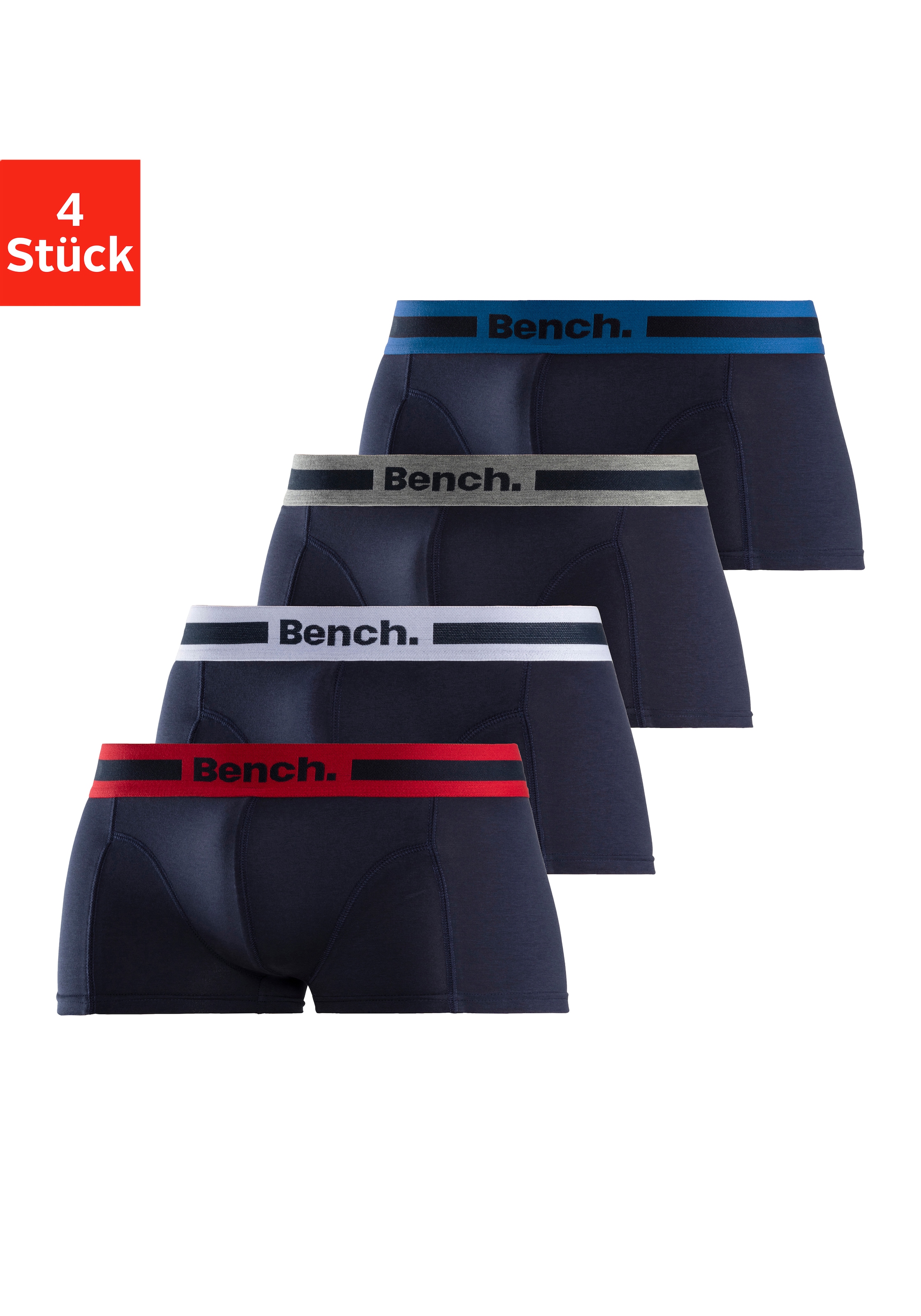 Bench. Hipster, (Packung, 4 St.), knapp sitzende Boxershorts aus Baumwollmischung