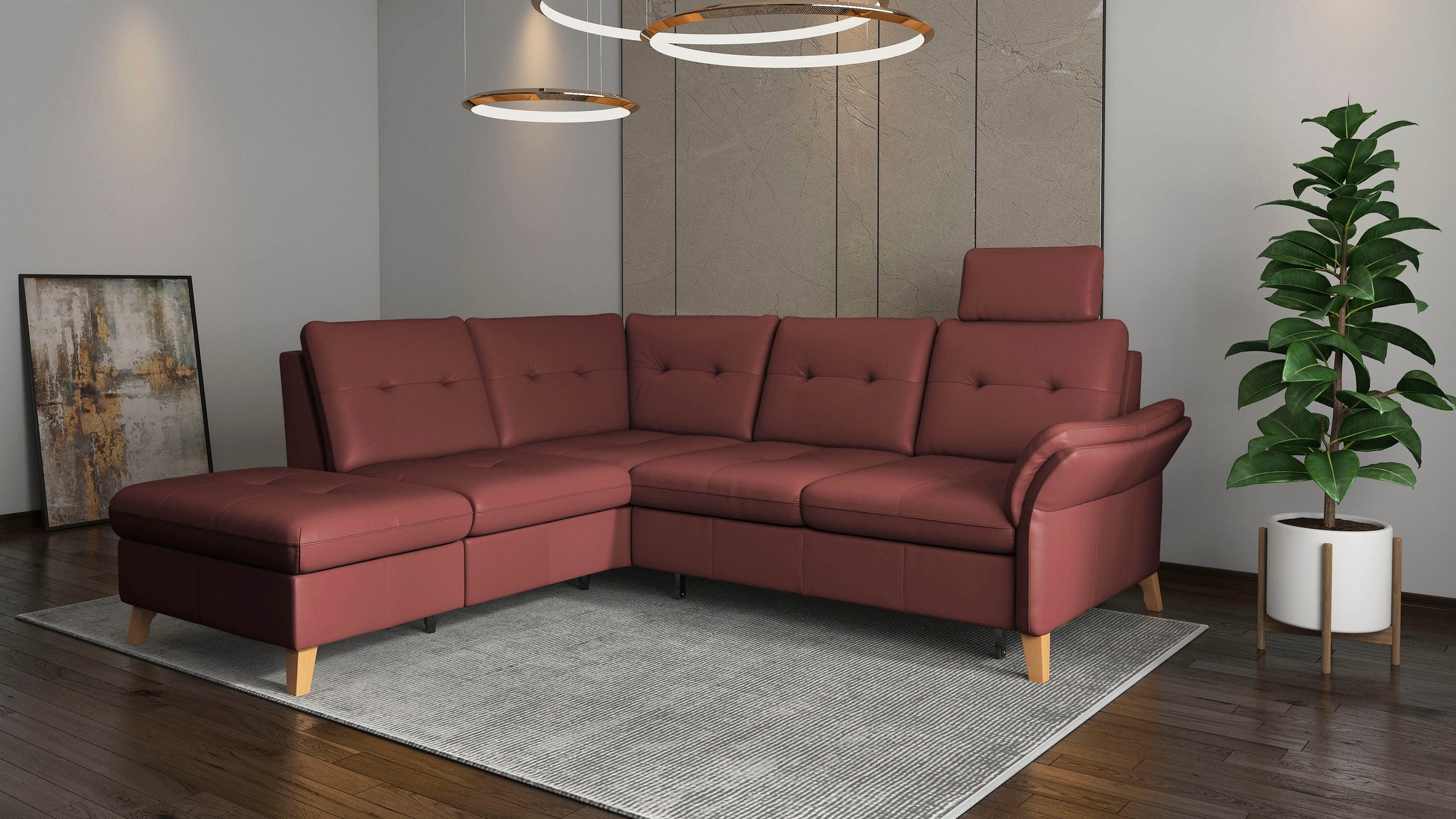 sit&more Ecksofa »Göteborg«, inkl. Sitztiefenverstellung, wahlweise mit Bettfunktion & Bettkasten