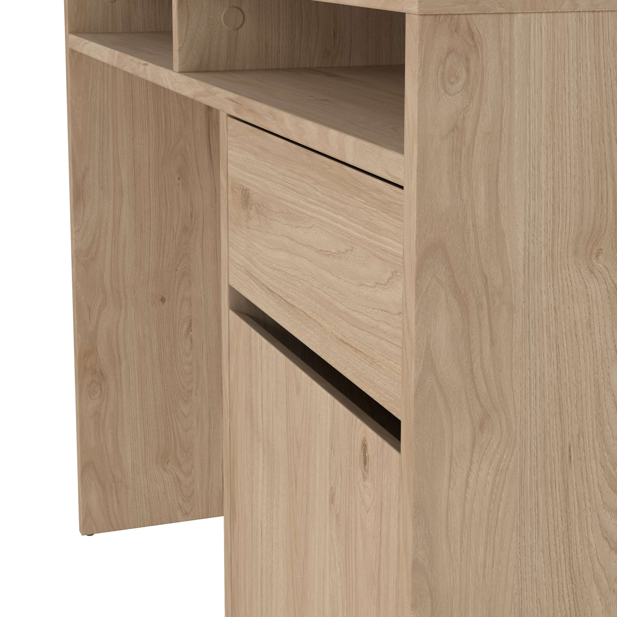 INOSIGN Schreibtisch »Funktion Plus, Arbeitstisch, Bürotisch« Computertisch mit 1 Tür und 1 Schublade, 2 offene Fächer Breite 110 cm