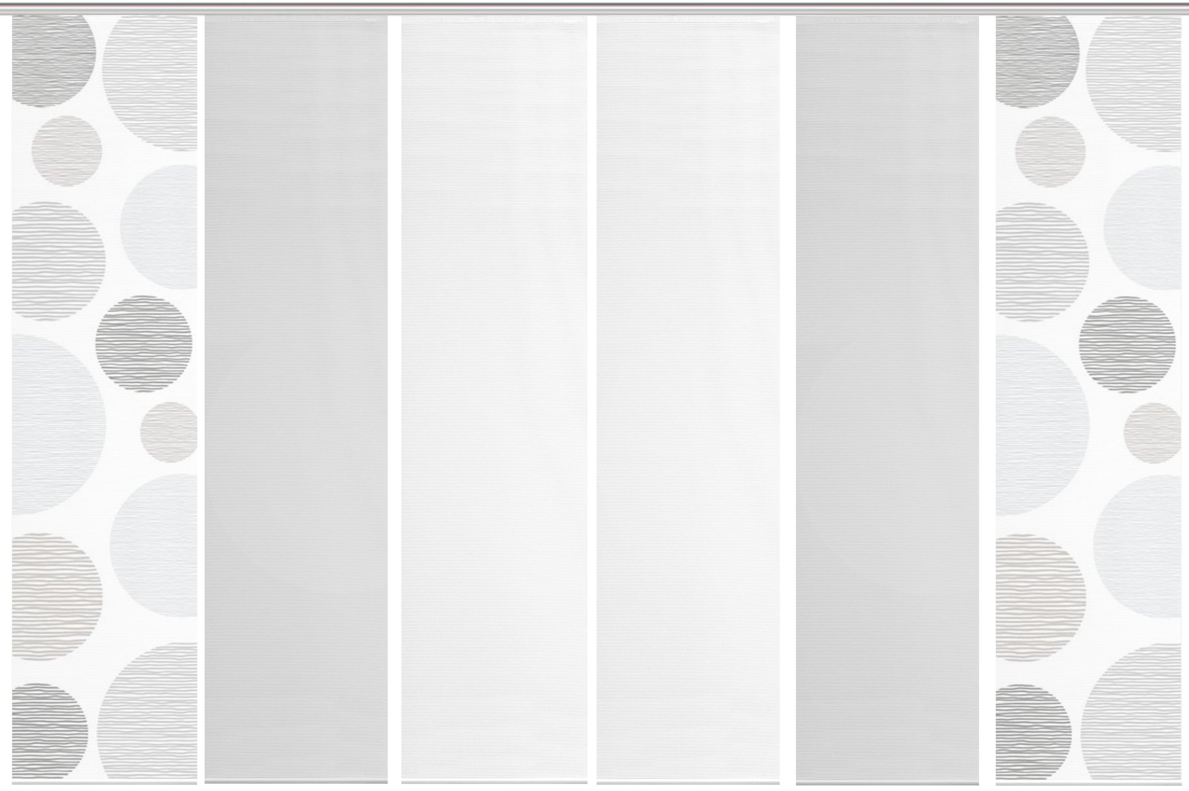 Vision S Schiebegardine »6ER SET BORDEN« Paneelwagen 6 Stk. tlg. HxB: 260x60, Schiebevorhang 6er Set Digitaldruck