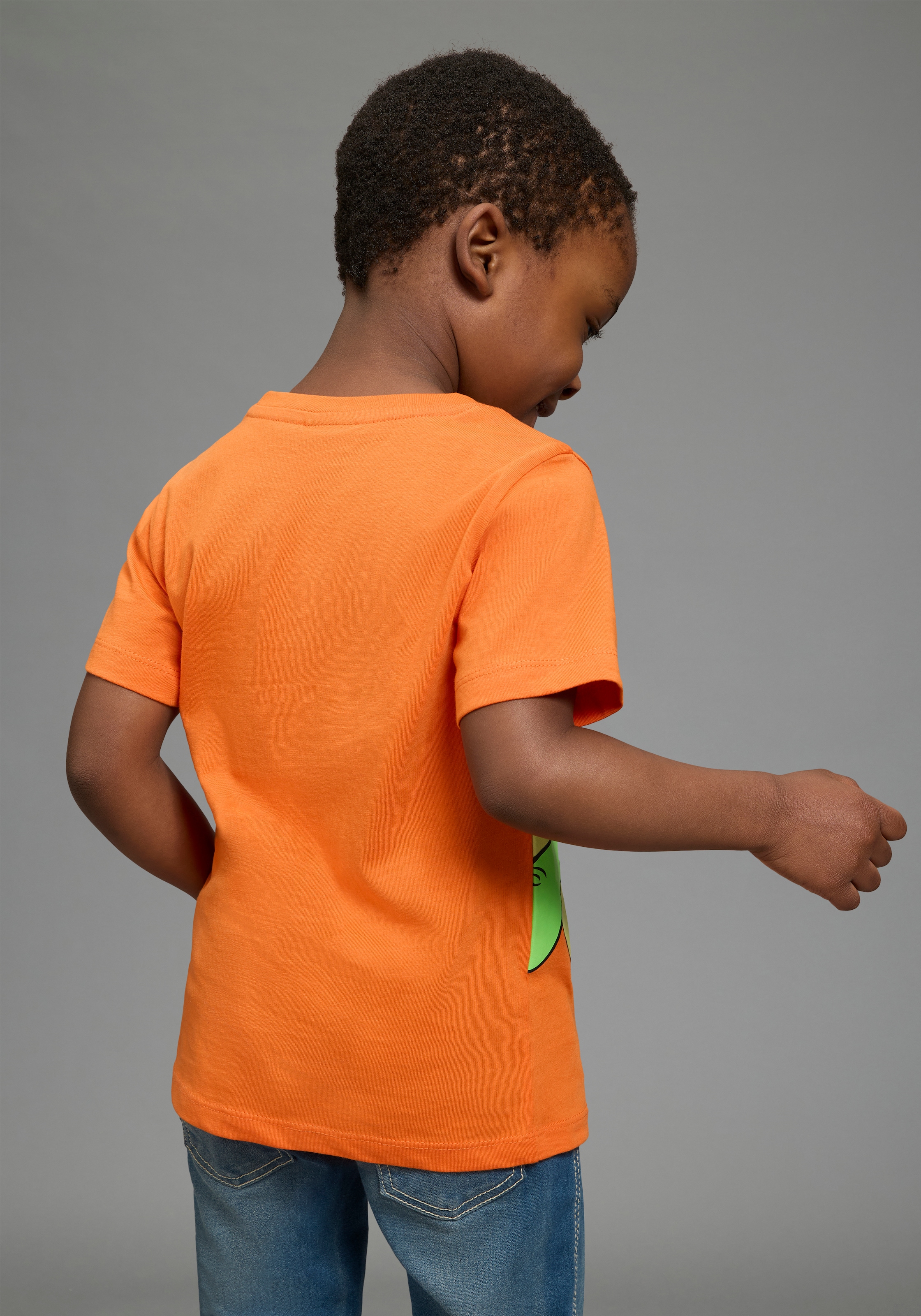 KIDSWORLD T-Shirt »Mit großem Druck: GREEN DINO« Kurzarm,  Basic-Passform,  bedruckt,  Rundhalsausschnitt