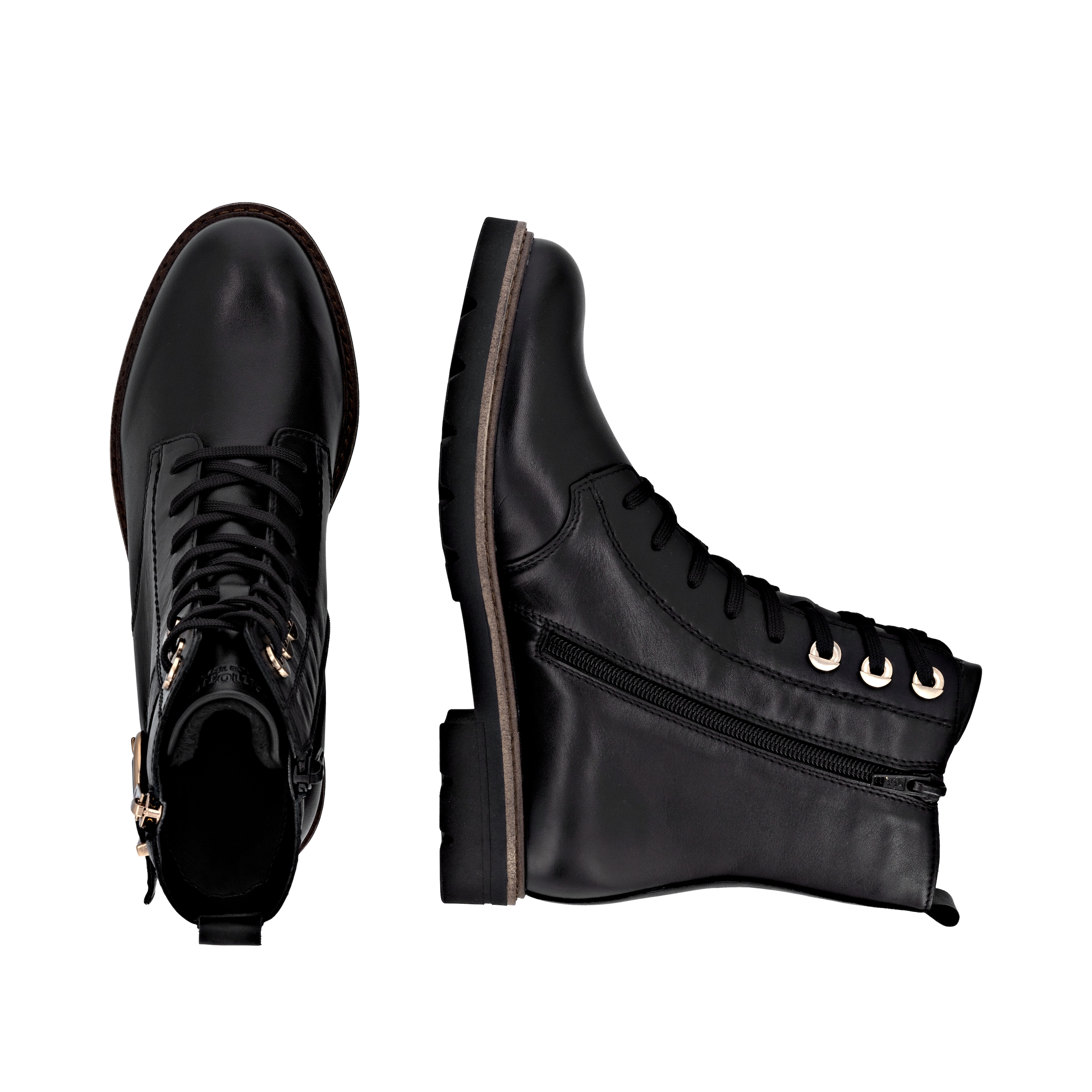 Remonte Schnürstiefelette  Schnürboots, Casual-Stiefelette, Blockabsatz, mit großer Zierschließe