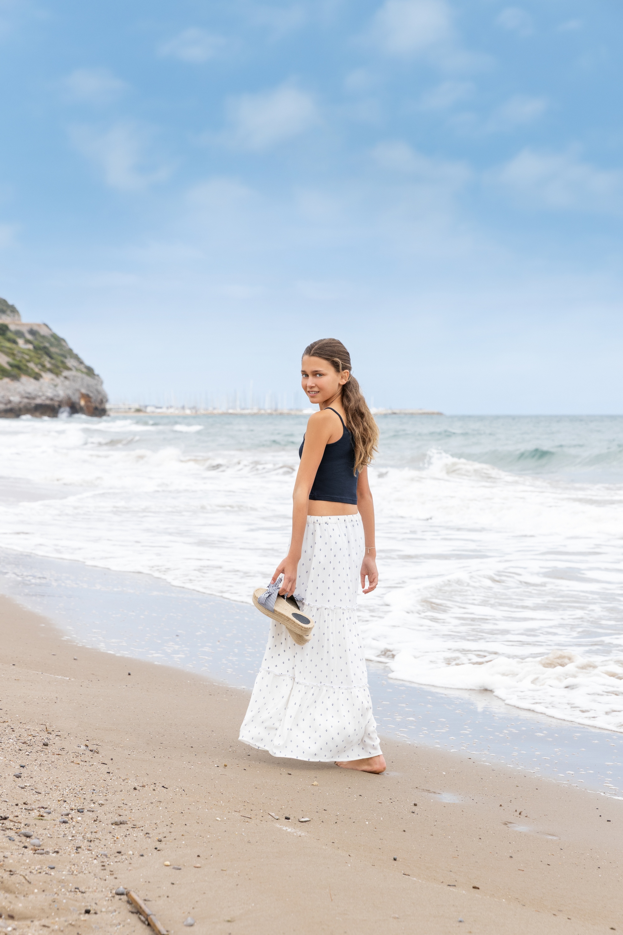 Blue Seven A-Linien-Rock »Blue Seven Mädchen langer Stufenrock«