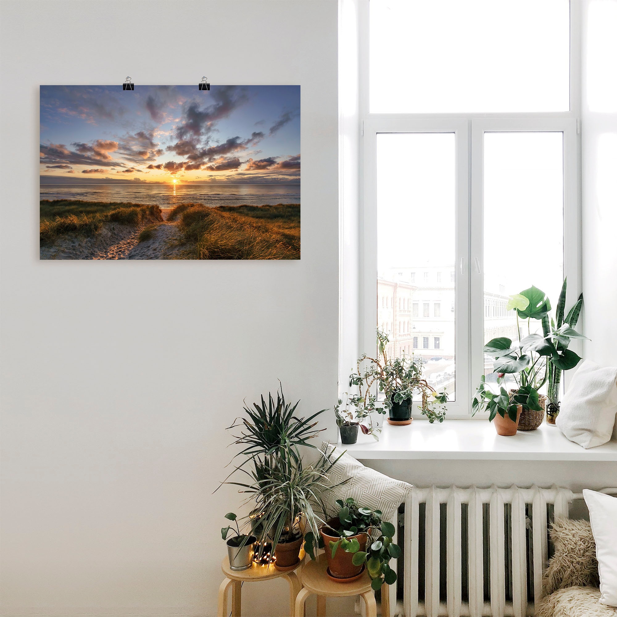 Artland Wandbild »Sonnenuntergang auf Sylt«, Bilder vom Sonnenuntergang & -aufgang, (1 St.), als Leinwandbild, Poster in verschied. Größen