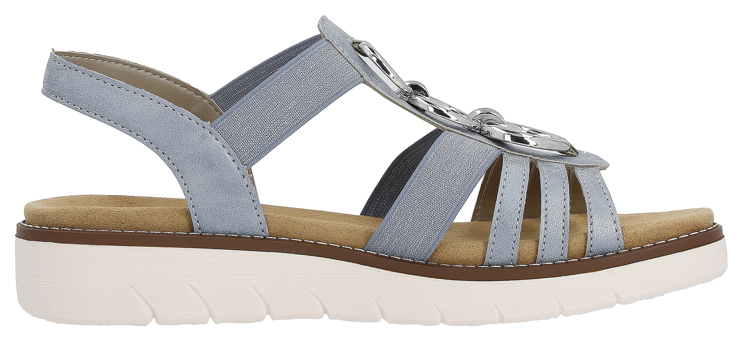 Remonte Sandale, Sommerschuh, Sandalette, Keilabsatz, mit praktischen Gummizügen