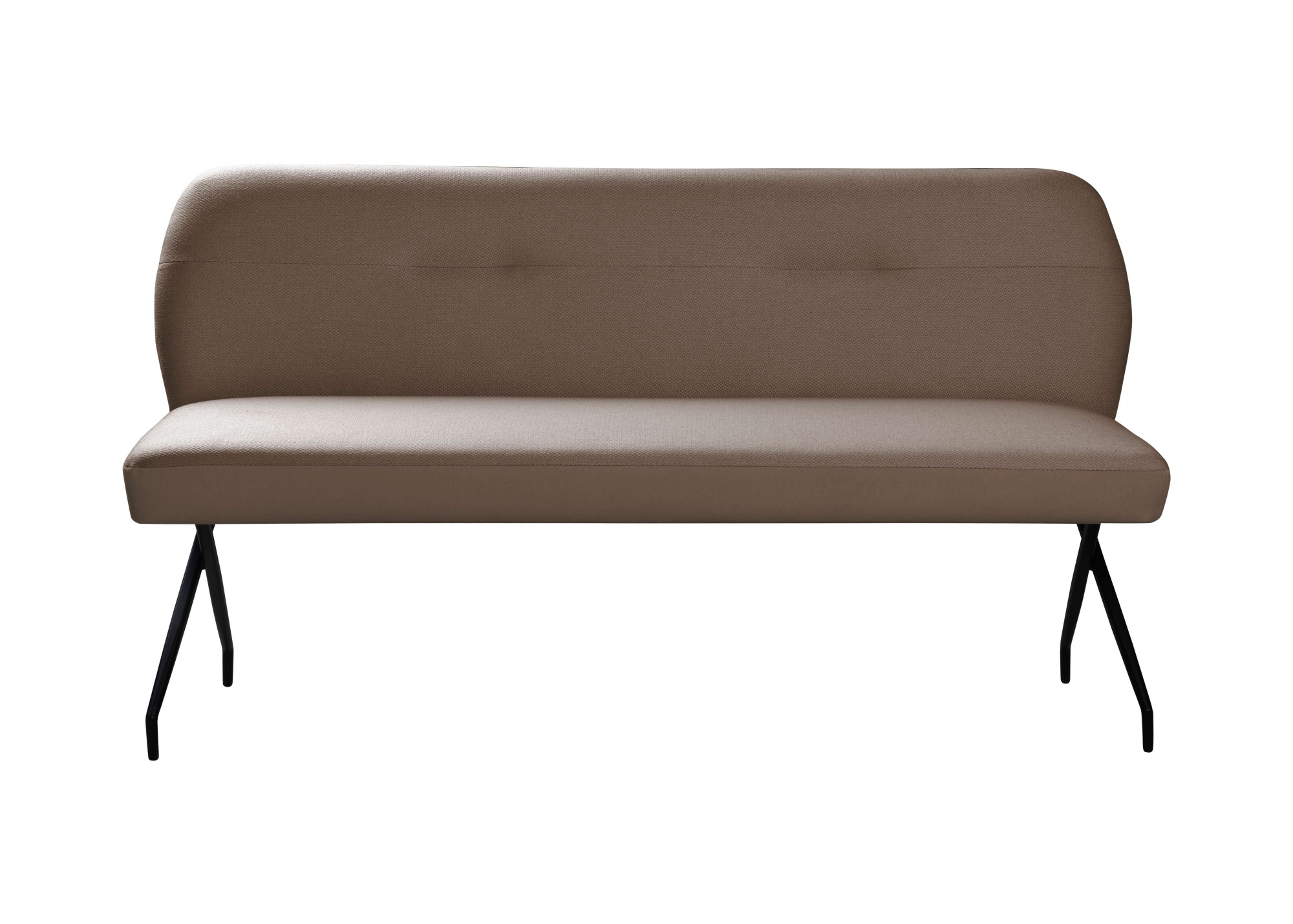 OTTO home Sitzbank »Bruna Esszimmerbank, Bank, Küchenbank, Polsterbank« Mattschwarzes Metallgestell, 2-Stoff-Design, Wellenfederung im Sitz