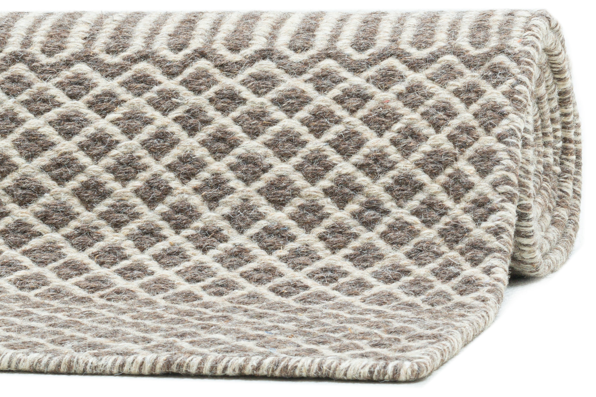 THEKO Wollteppich »Trondheim PO-501«, rechteckig, 10 mm Höhe, Handweb Teppich, Flachgewebe, reine Wolle, handgewebt