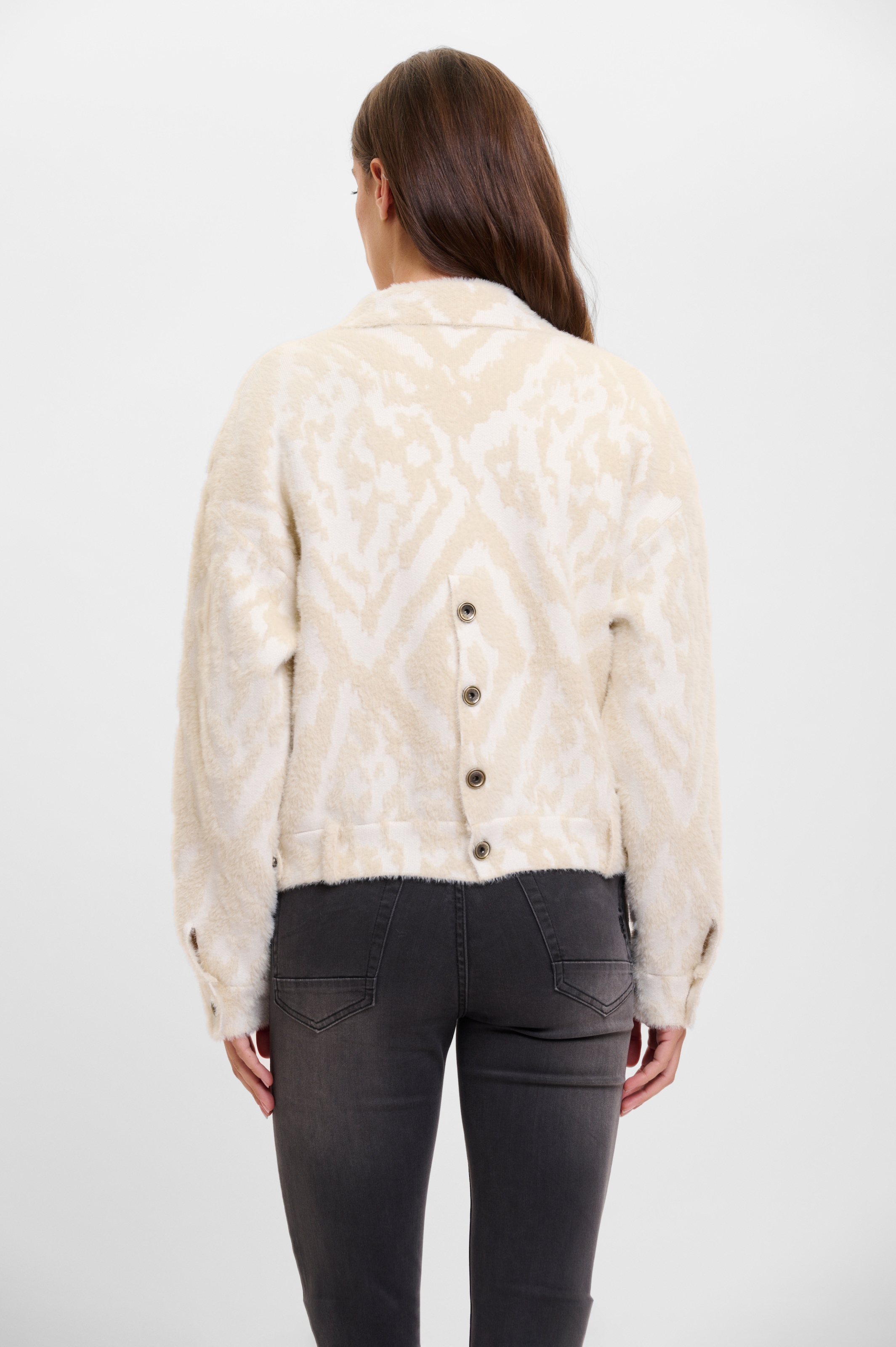 Rino & Pelle Kurzjacke, mit Intarsien Muster