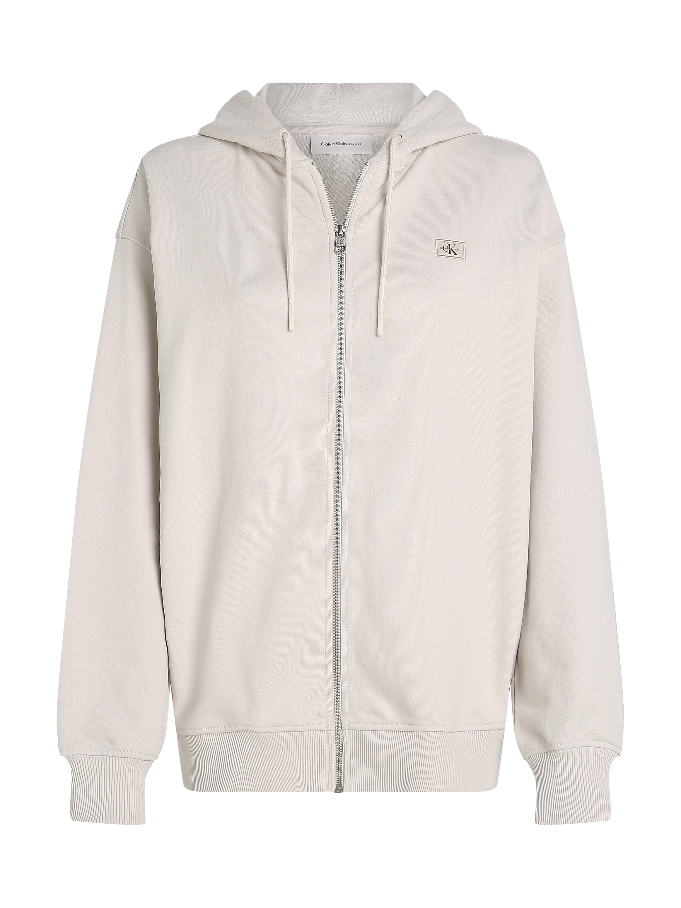 Calvin Klein Jeans Sweatjacke »WOVEN LABEL ZIP-THROUGH«, mit Logo-Label
