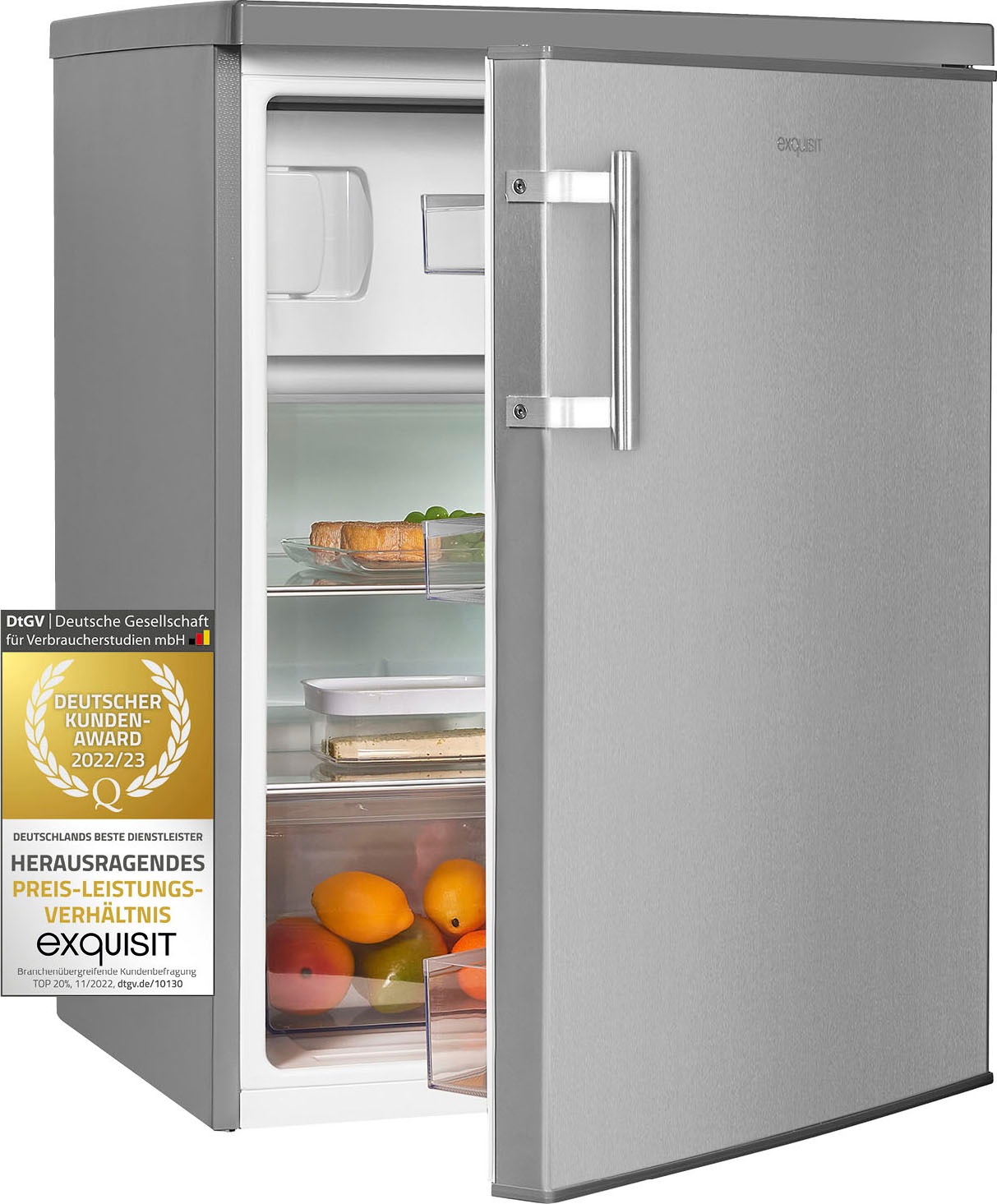 60,0 exquisit Kühlschrank, hoch, UNIVERSAL KS18-4-H-170E cm cm 85,0 inoxlook, | online bestellen breit