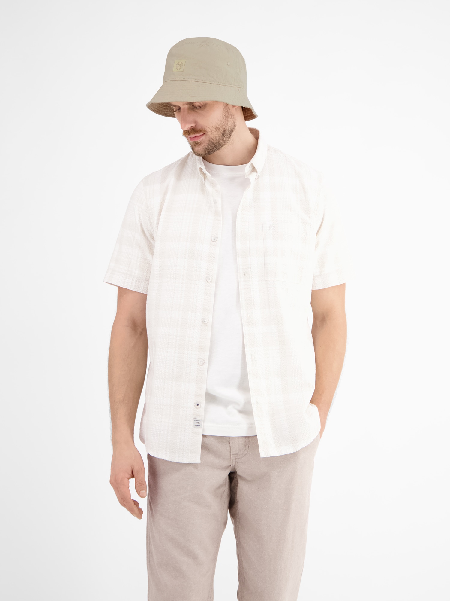 LERROS Jerseymütze »LERROS Bucket-Hat aus Baumwolle«