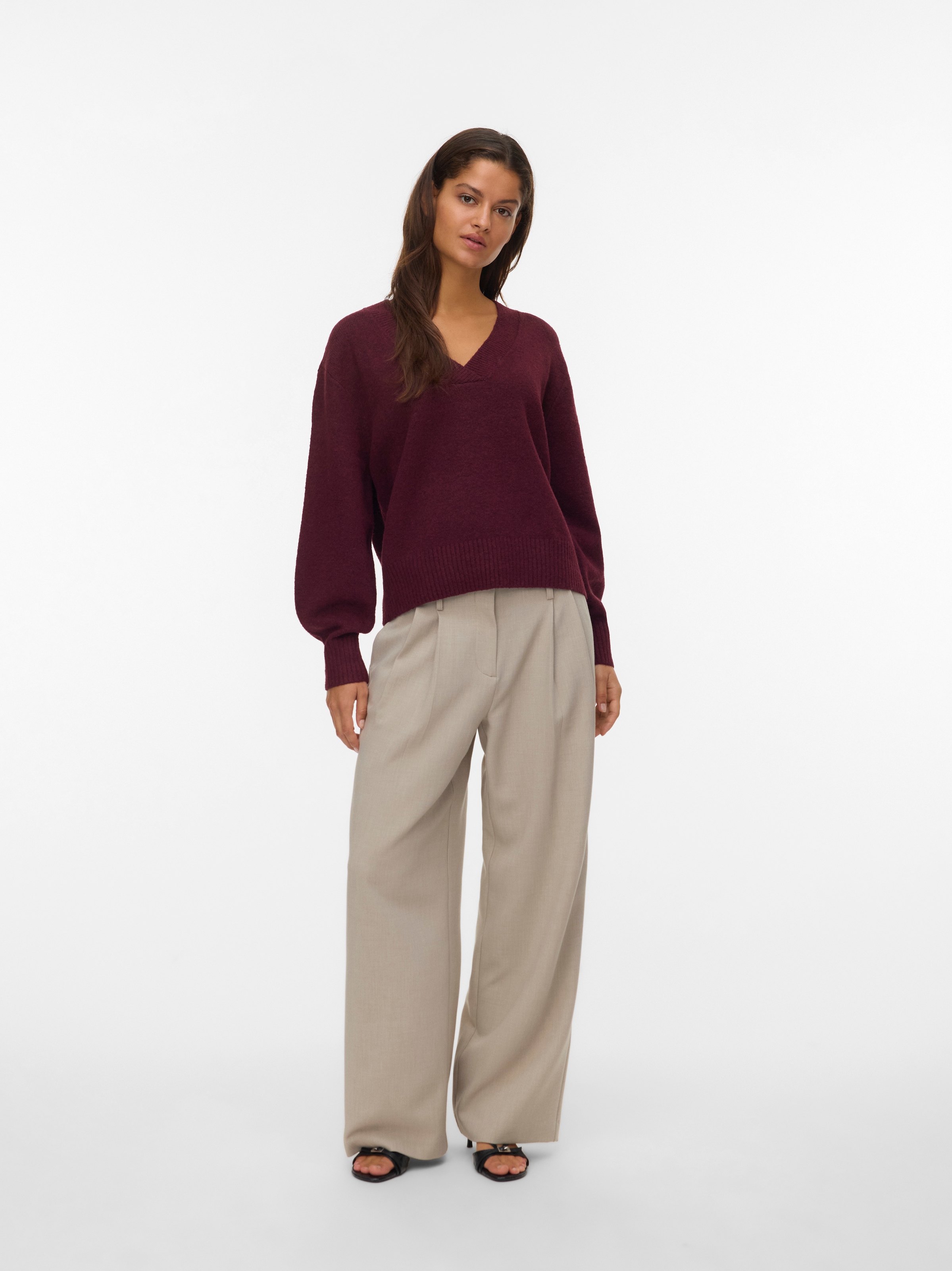 Vero Moda V-Ausschnitt-Pullover »VMBOOM LS V-NECK PULLOVER NOOS«