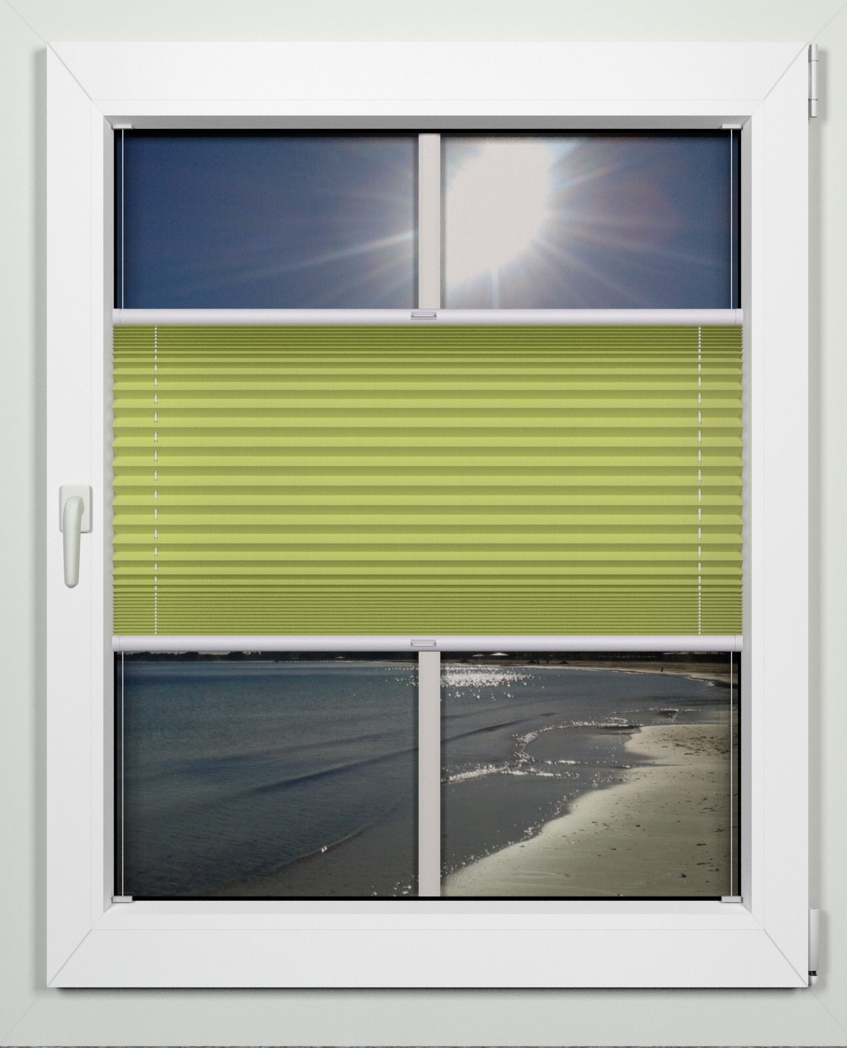 indeko Plissee »simple« Lichtschutz mit Bohren verspannt nach Maß