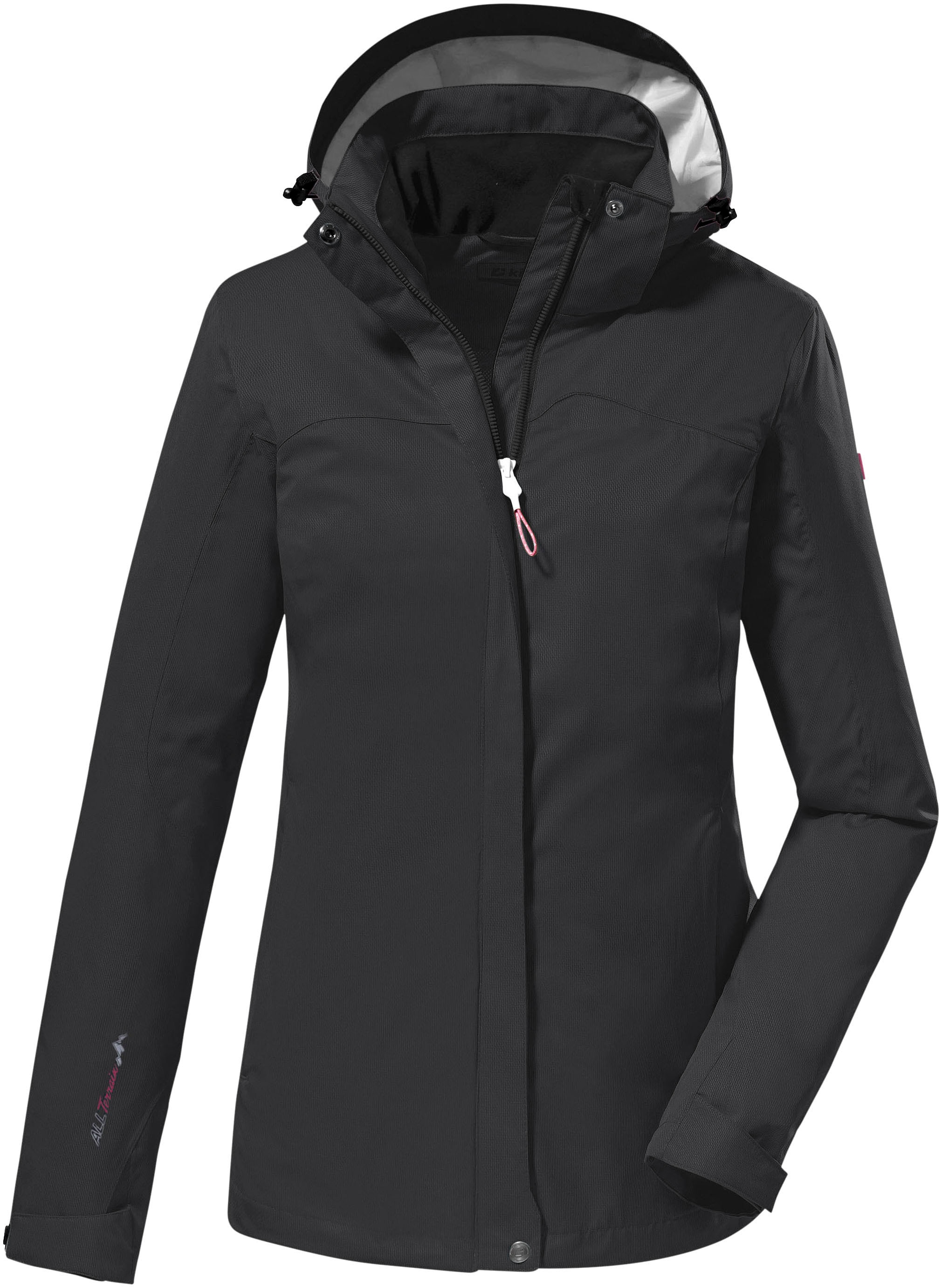 Outdoorjacke, mit Kapuze