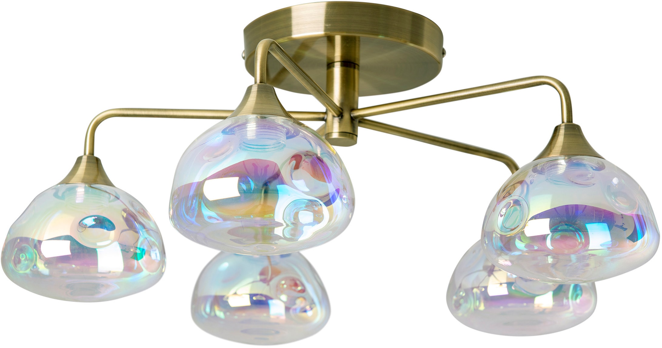 LED Deckenleuchte »Varna«, 5 flammig-flammig, 5 flg. irisierendes Glas incl. LEDs...