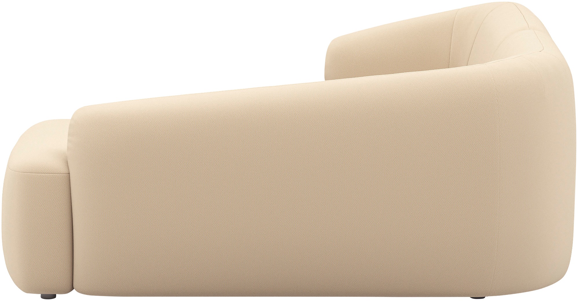 INOSIGN Ecksofa »Nergal, kompakte Stellmaße, Breite 216cm, organisches Design, L-Form«, Modernes Design, schlichte Optik, stilvoller Blickfang im Wohnzimmer