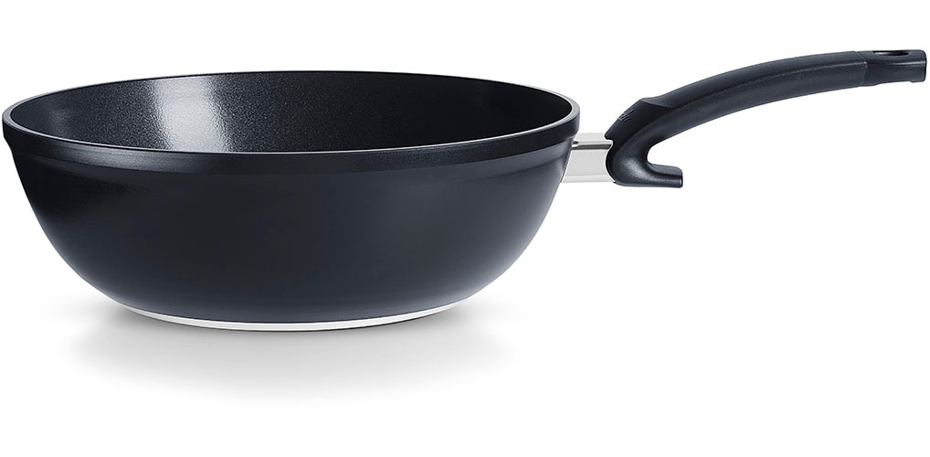 Fissler Wok "Ceratal Orbit Black" Aluminium 1 Stk. tlg. gesünderes Kochen mit Antihaft-Effekt, hergestellt ohne PFAS/PTFE