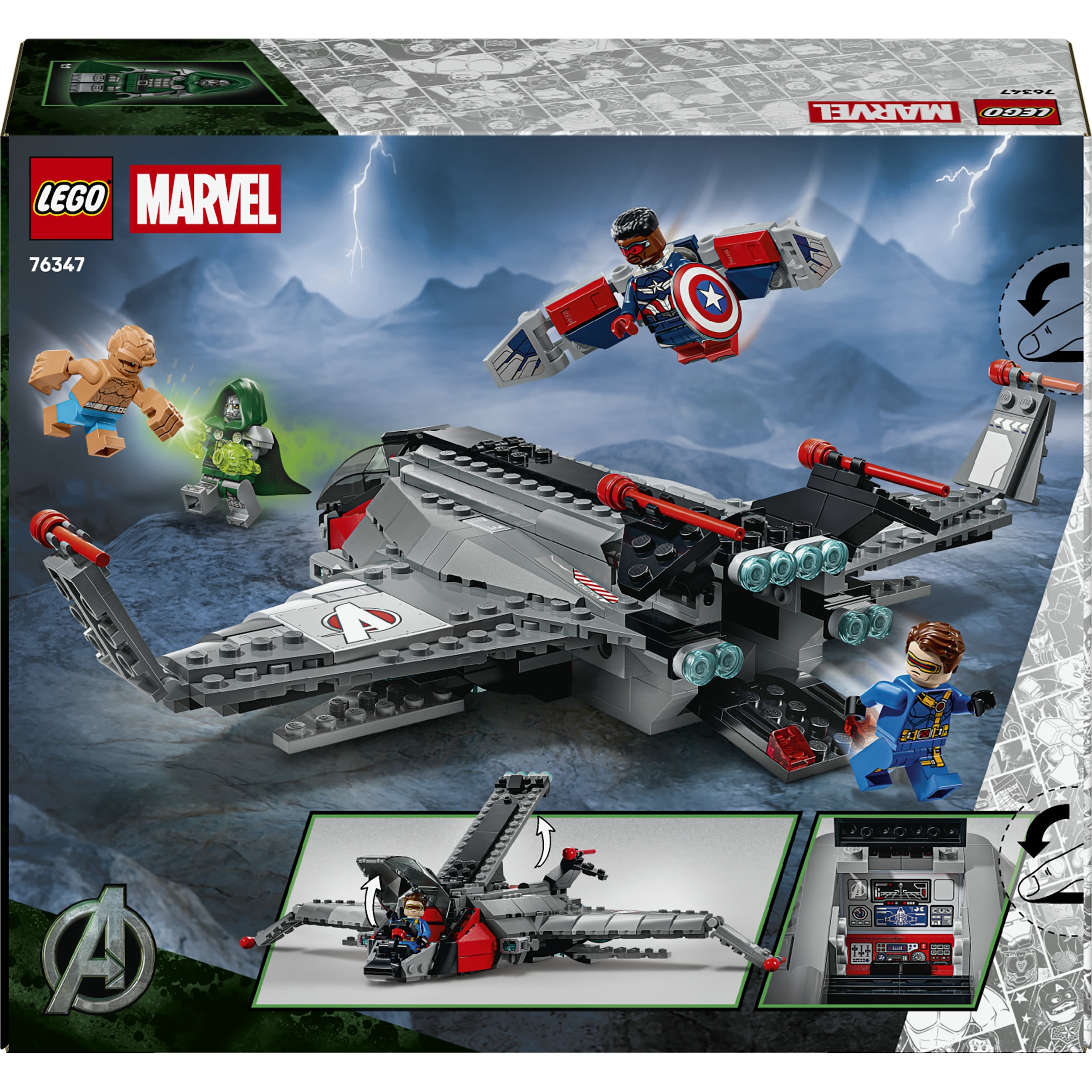 LEGO® Konstruktionsspielsteine »Avengers: Doomsday Quinjet (76347), LEGO Super Heroes« Made in Europe
