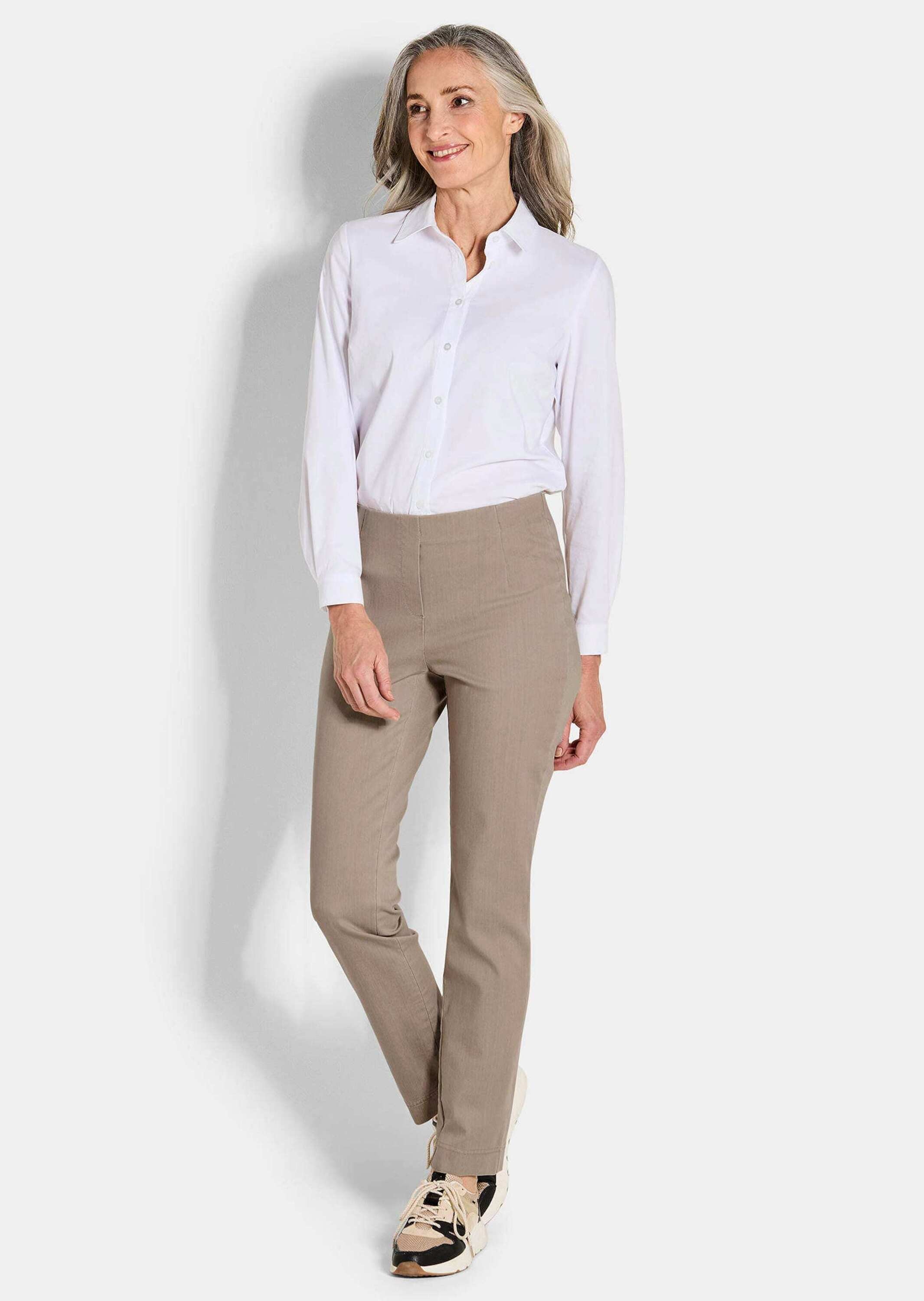 GOLDNER Chinohose »Bengalinhose LOUISA in Denim-Optik«