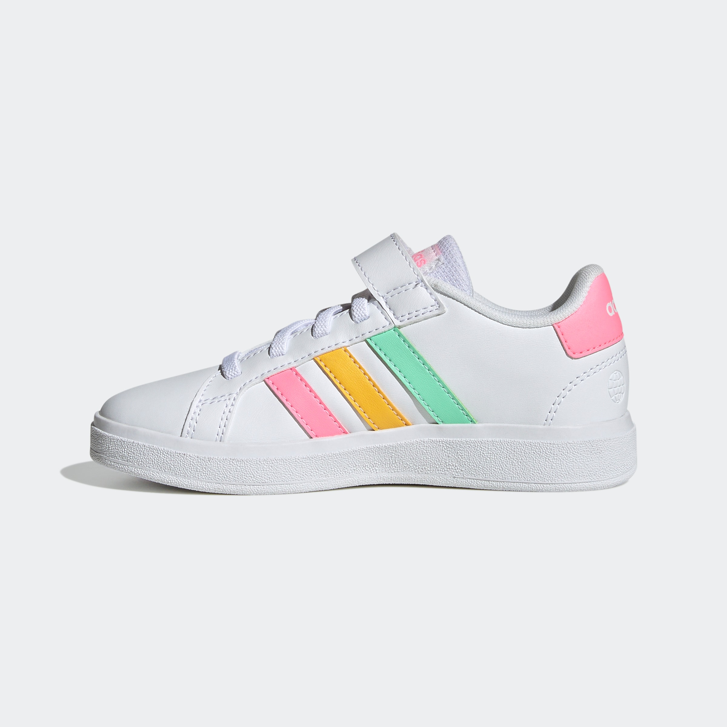 adidas Sportswear Klettschuh »GRAND COURT COURT ELASTIC LACE AND TOP STRAP«, Design auf den Spuren des adidas Superstar