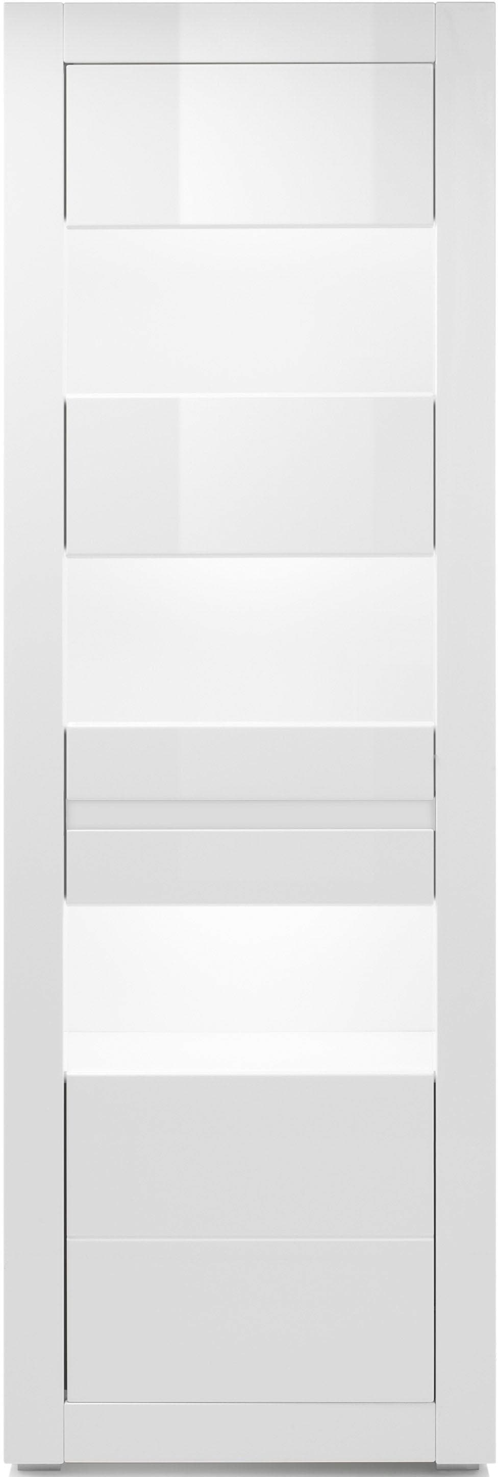 INOSIGN Vitrine »Carat«, Höhe 198 cm, zwei Leisten angeliefert, 1 x grau, 1 x weiss