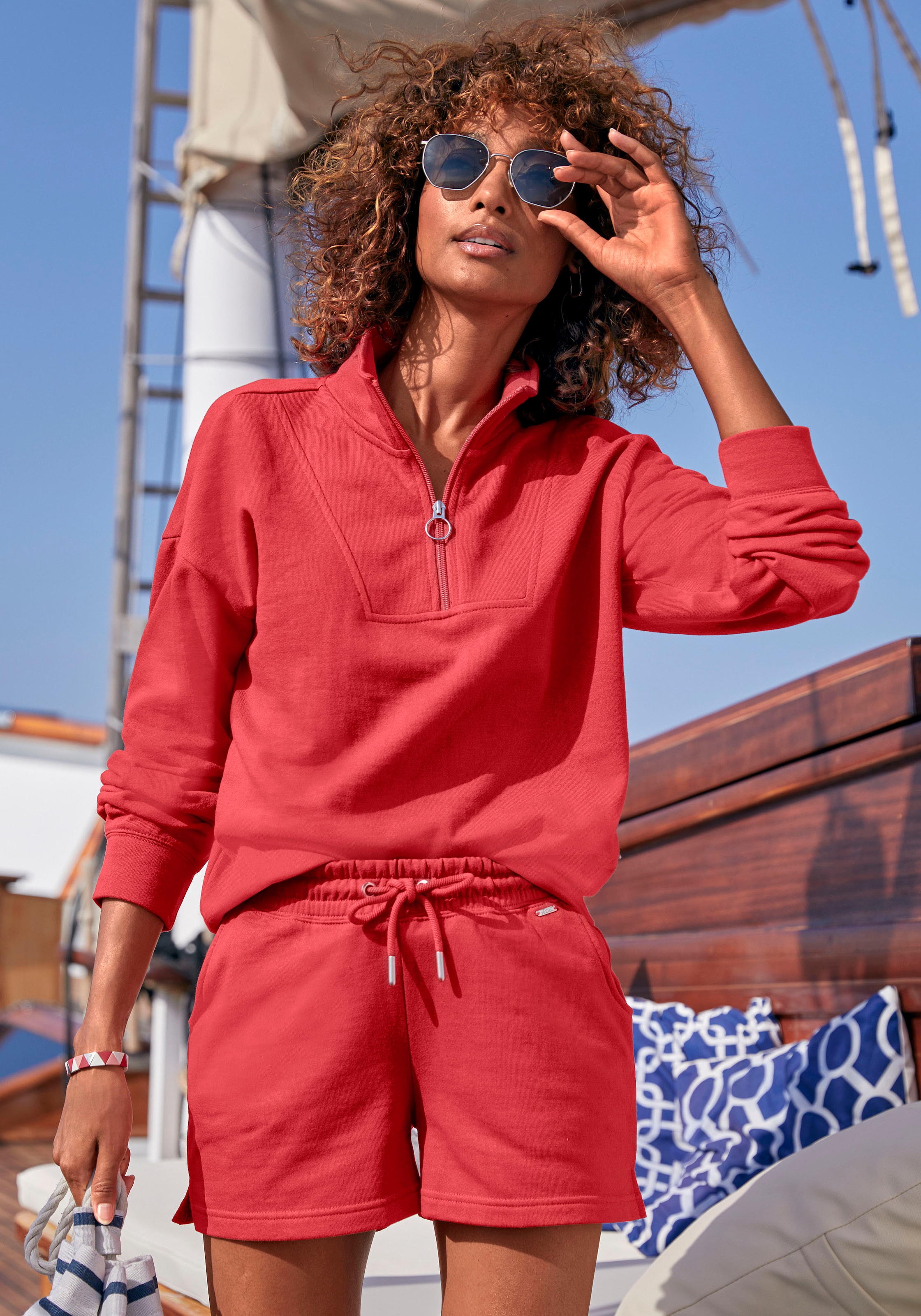 H.I.S Sweatshirt, Troyer im maritimen Stil, Loungewear