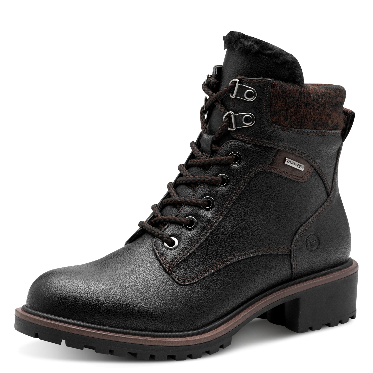 Tamaris Winterboots  , Blockabsatz, Schnürboots, Winterstiefelette mit Duo Tex-Ausstattung