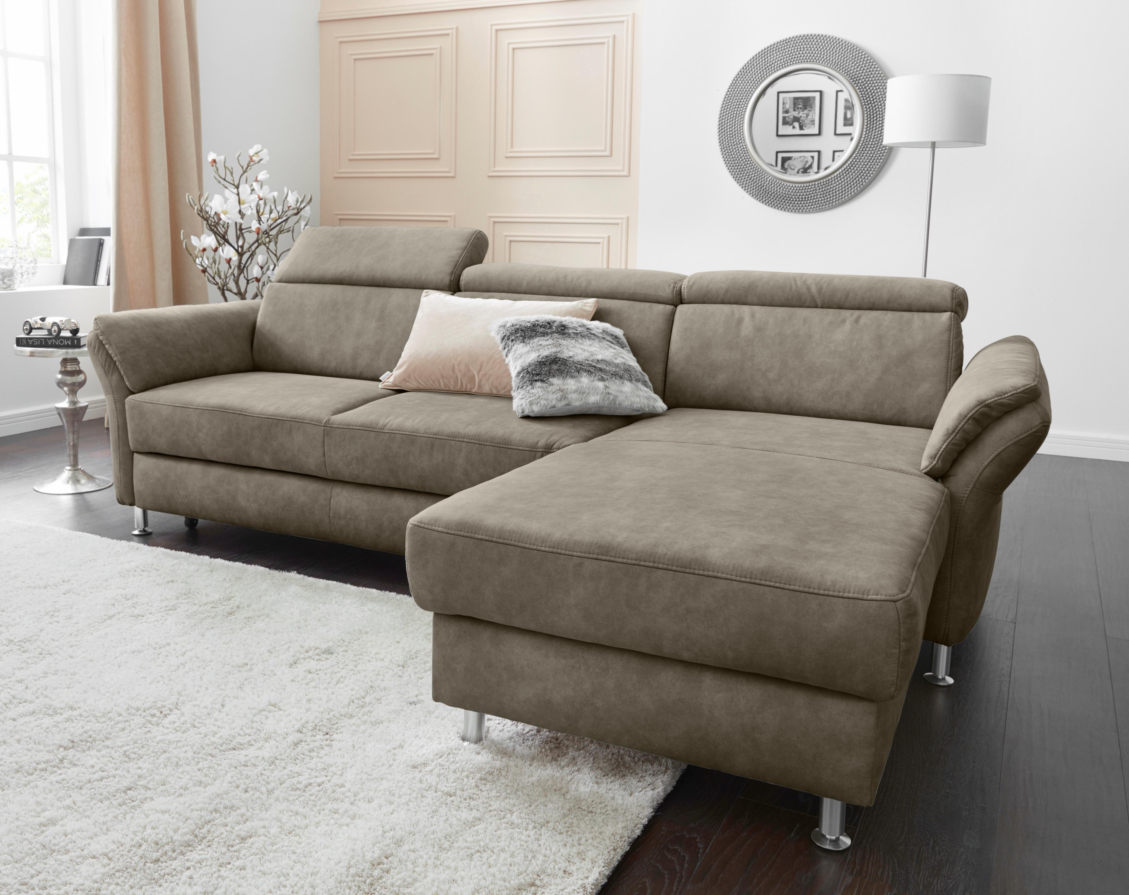 sit&more Ecksofa "Avignon L-Form" Kopfteilverstellung, wahlweise mit Schlaffunktion und Bettkasten
