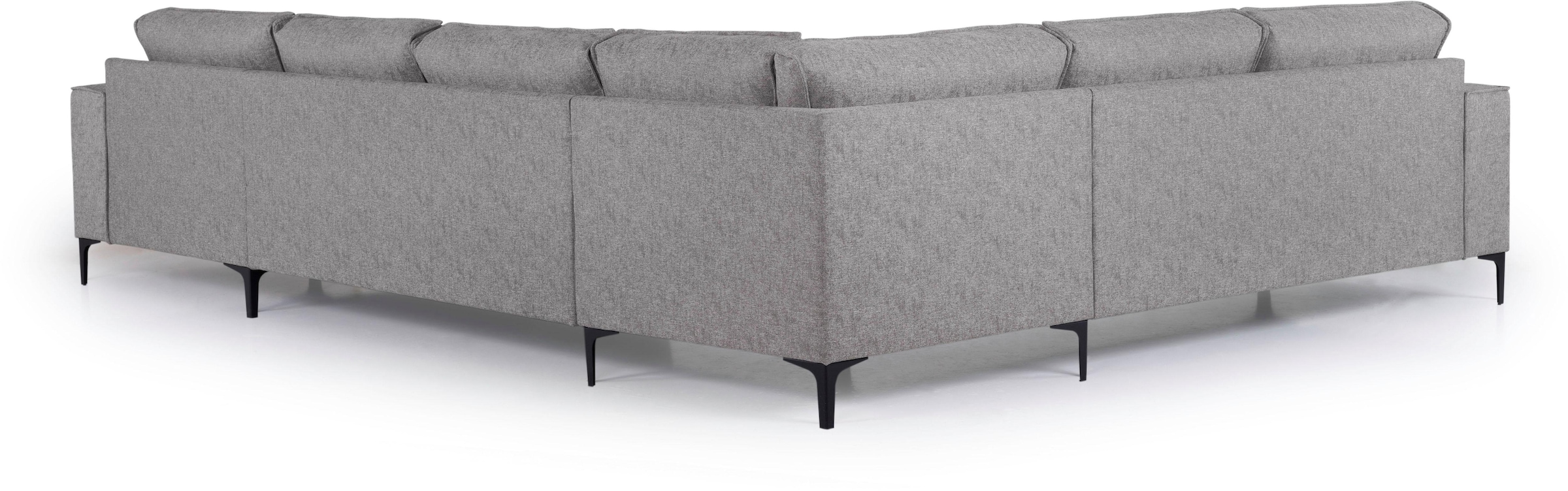 OTTO home Wohnlandschaft »OLAND U-Form, XXL, B: 342 cm, Skandi-Design« Skandi-Design in Struktur, Flachgewebe, Luxus-Microfaser, Boucle