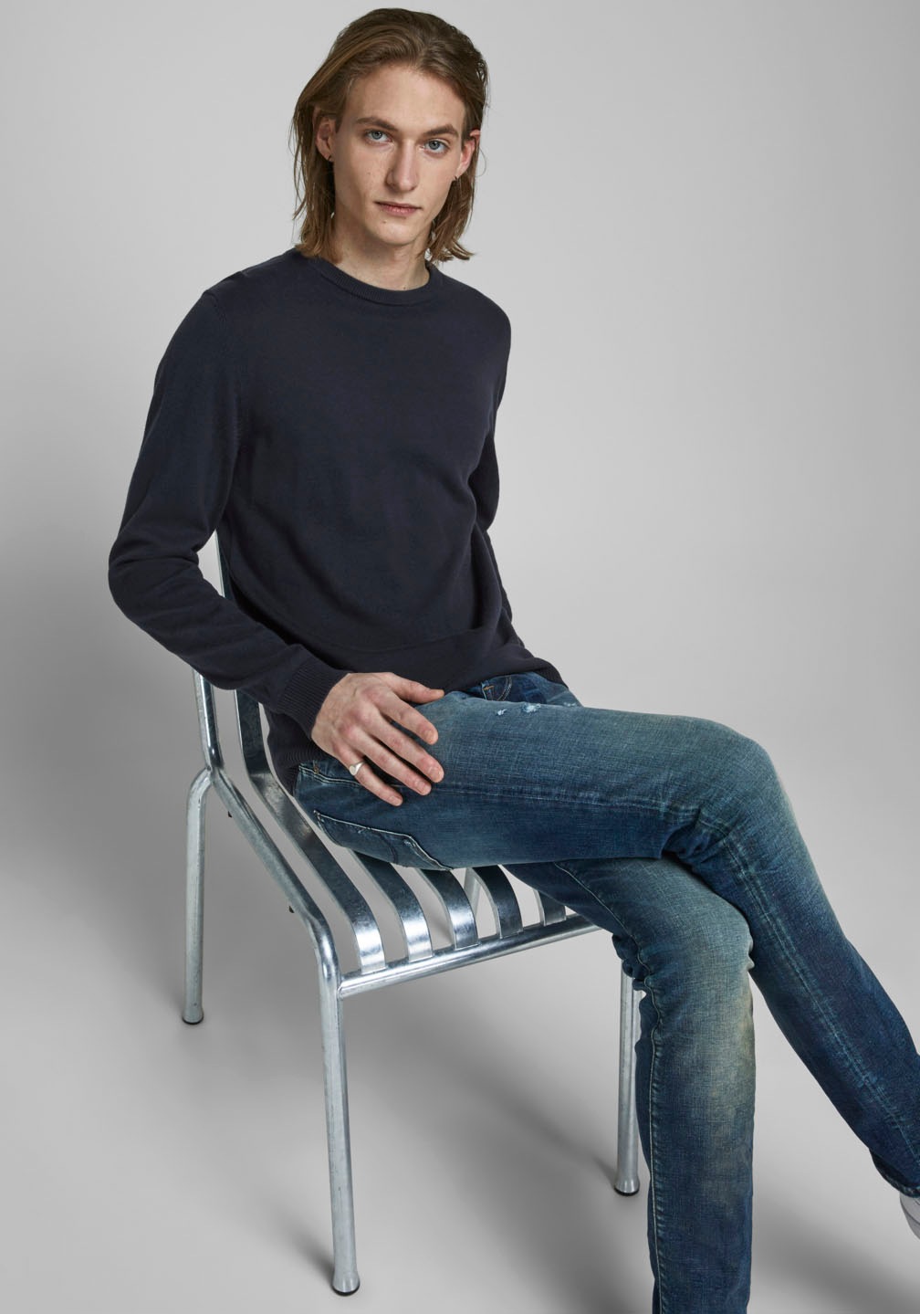 Jack & Jones Rundhalspullover »BASIC KNIT CREW NECK«