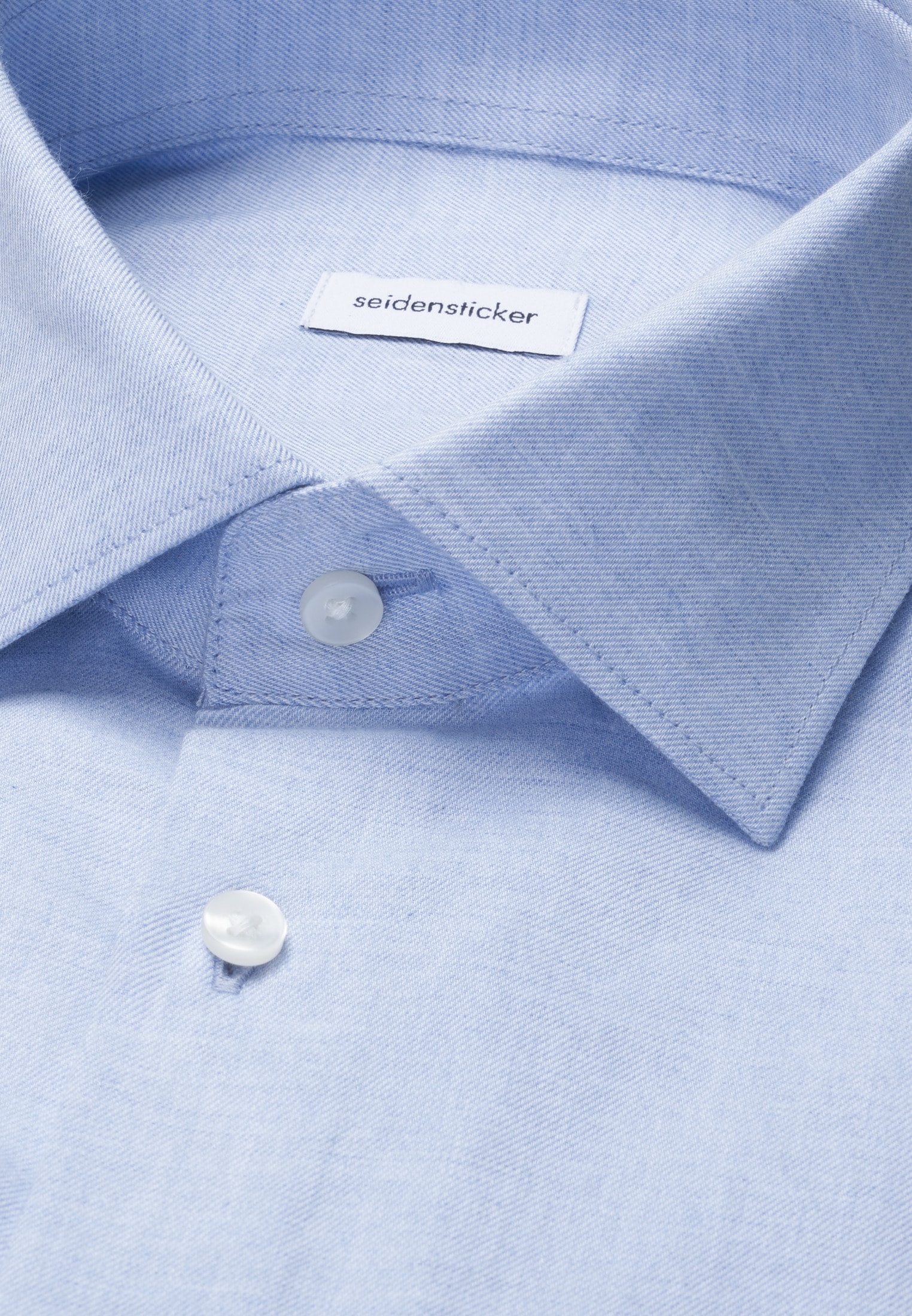 seidensticker Flanellhemd »Schwarze Rose« Slim 1/1 Extra lang Kentkragen Uni