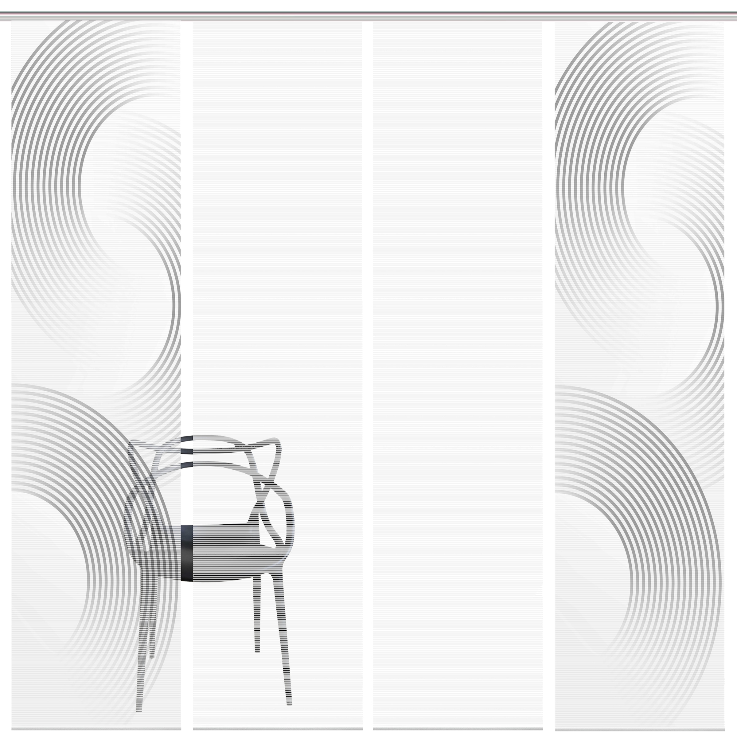 Vision Schiebegardine »BEXON« Paneelwagen 4 Stk. tlg. SET,SCHIEBEVORHANG,BAMBUS,DIGITALDRUCK