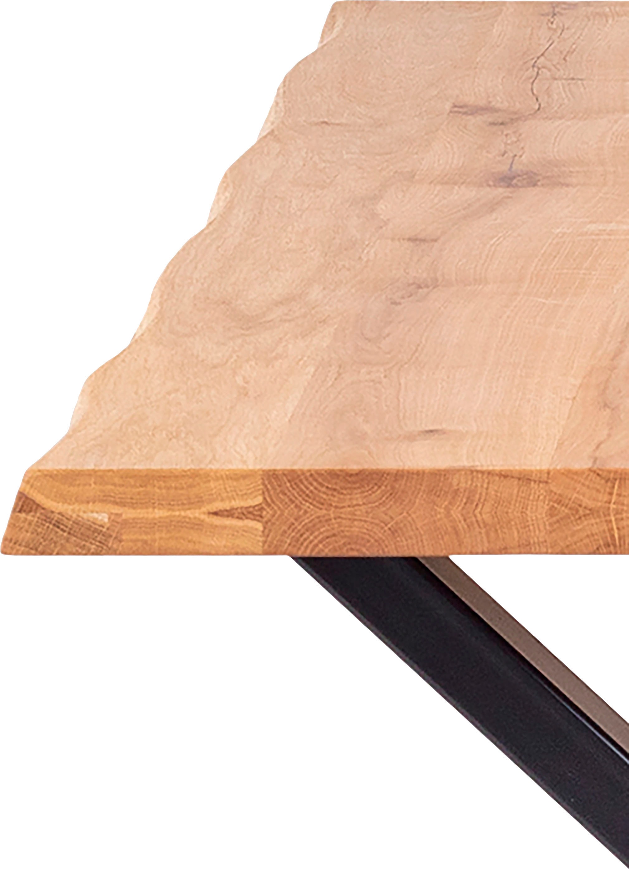 Homexperts Baumkantentisch »Lesley«, Raten 200 cm, mit bestellen natürlich Baumkante Breite verlaufender auf 160 oder