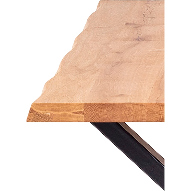 Homexperts Baumkantentisch »Lesley«, Breite 160 oder 200 cm, mit natürlich  verlaufender Baumkante auf Raten bestellen