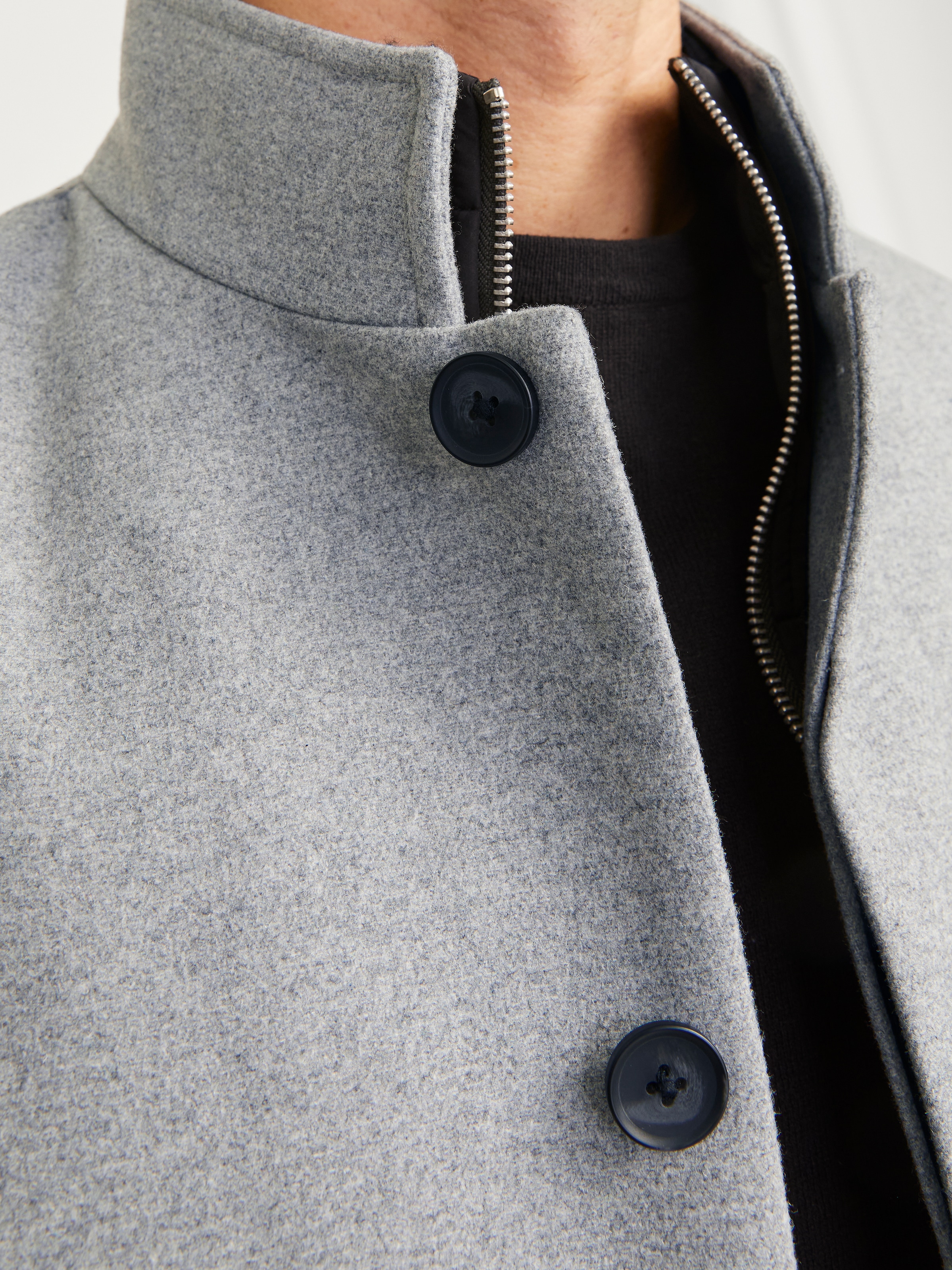 Jack & Jones Wolljacke »JJEHARRISON WOOL JACKET SN« Materialmix, regular fit