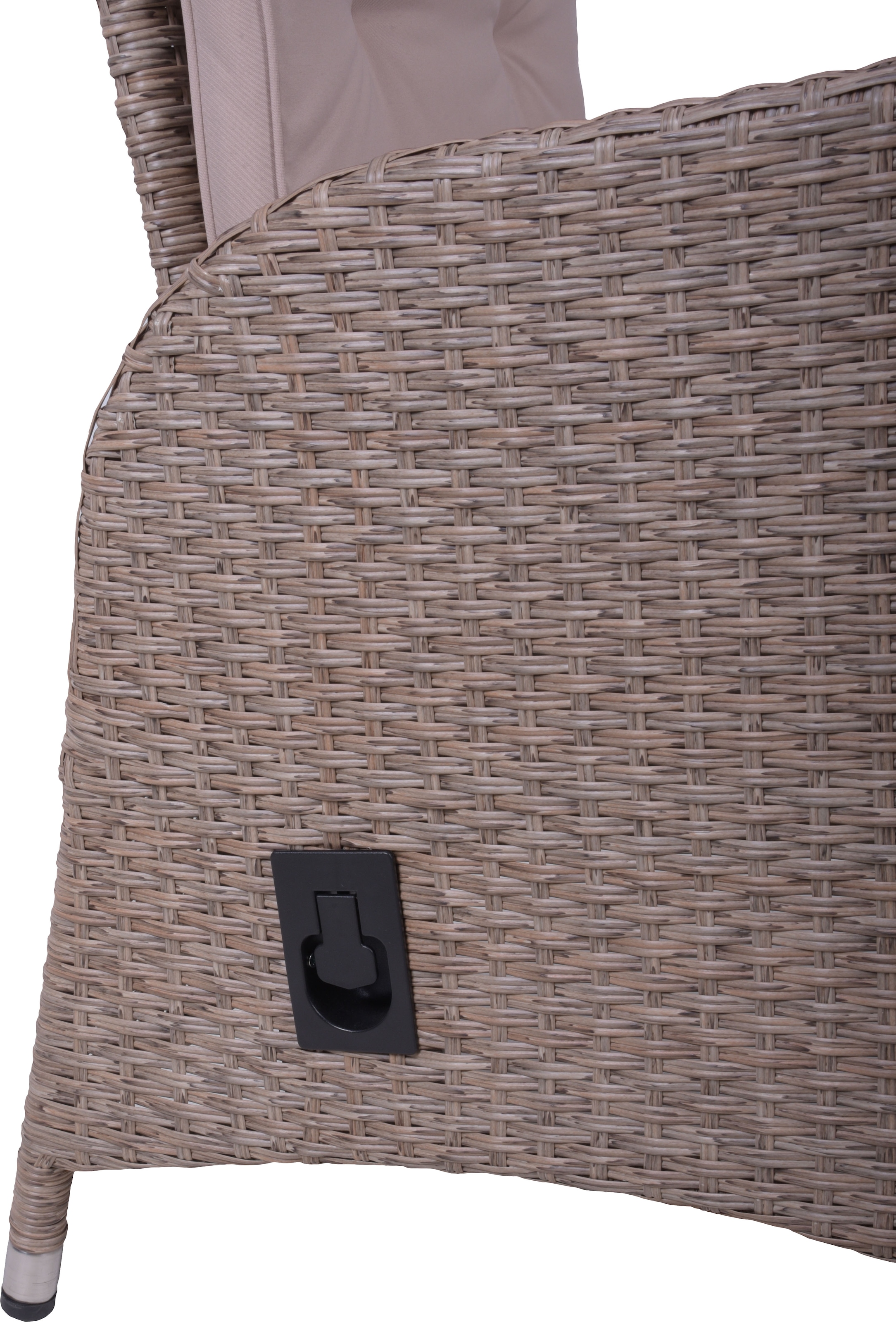 Garden Pleasure Garten-Essgruppe », Tischgruppe »BRAGA Set 03« , weidenbraun« Set, 5 Stk. tlg. 4 Sessel, mit Gasfedern, Tisch LxB: 180x90 cm, inkl Auflagen