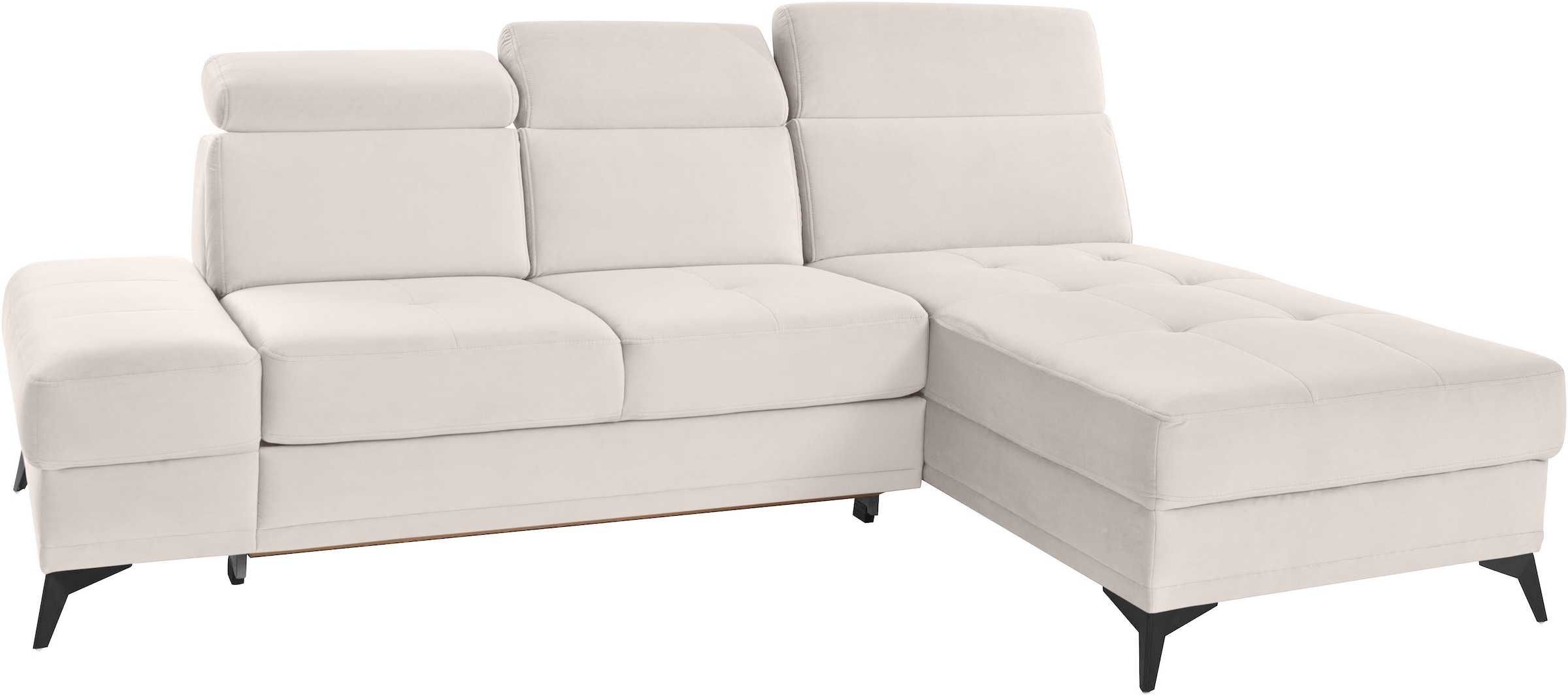 INOSIGN Ecksofa »Cardiz L-Form«, inkl.Kopfteilverstellung und Federkern wahlweise mit Bettfunktion